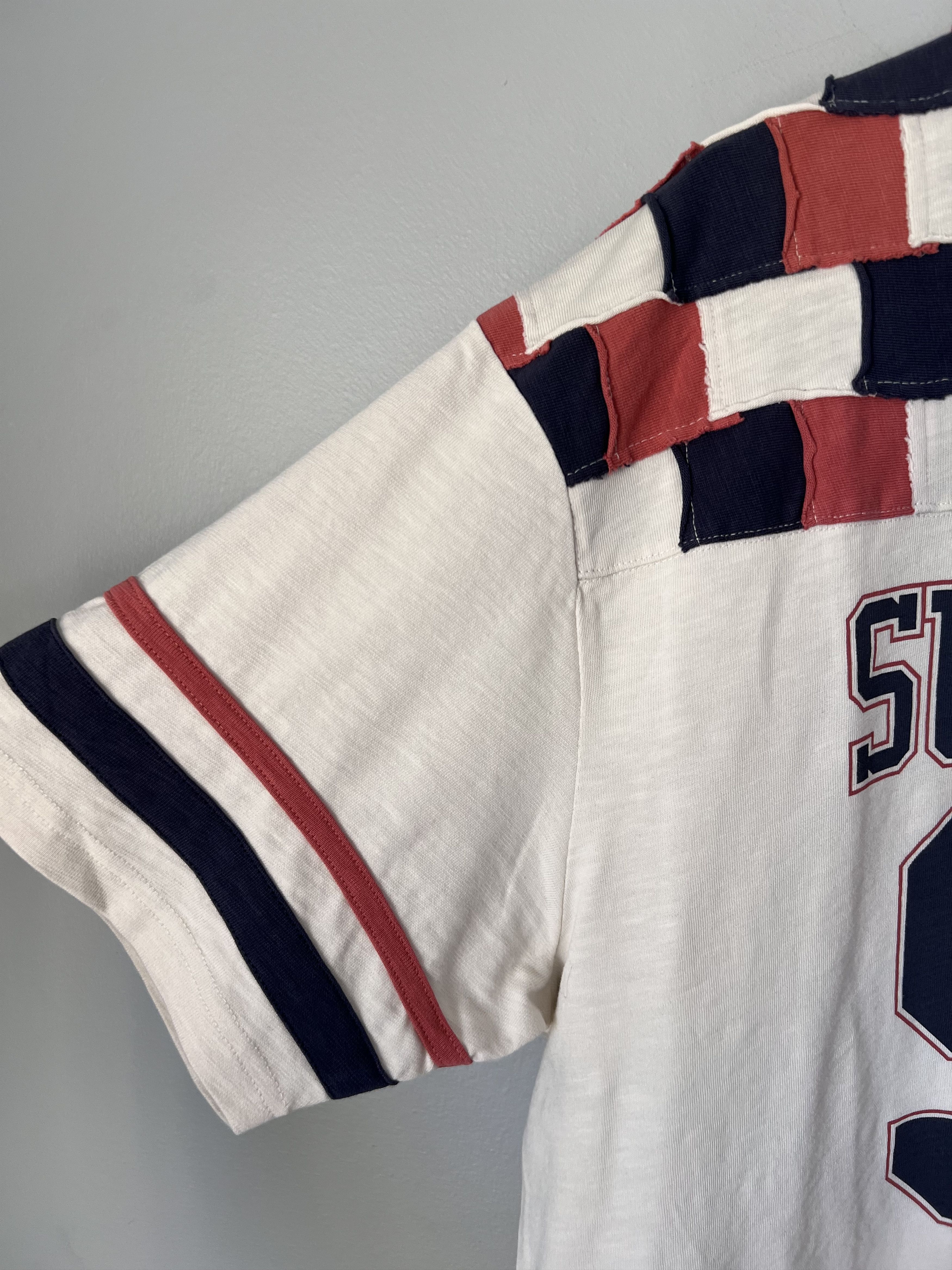 Supreme Patchwork Yoke Football Top in Stone