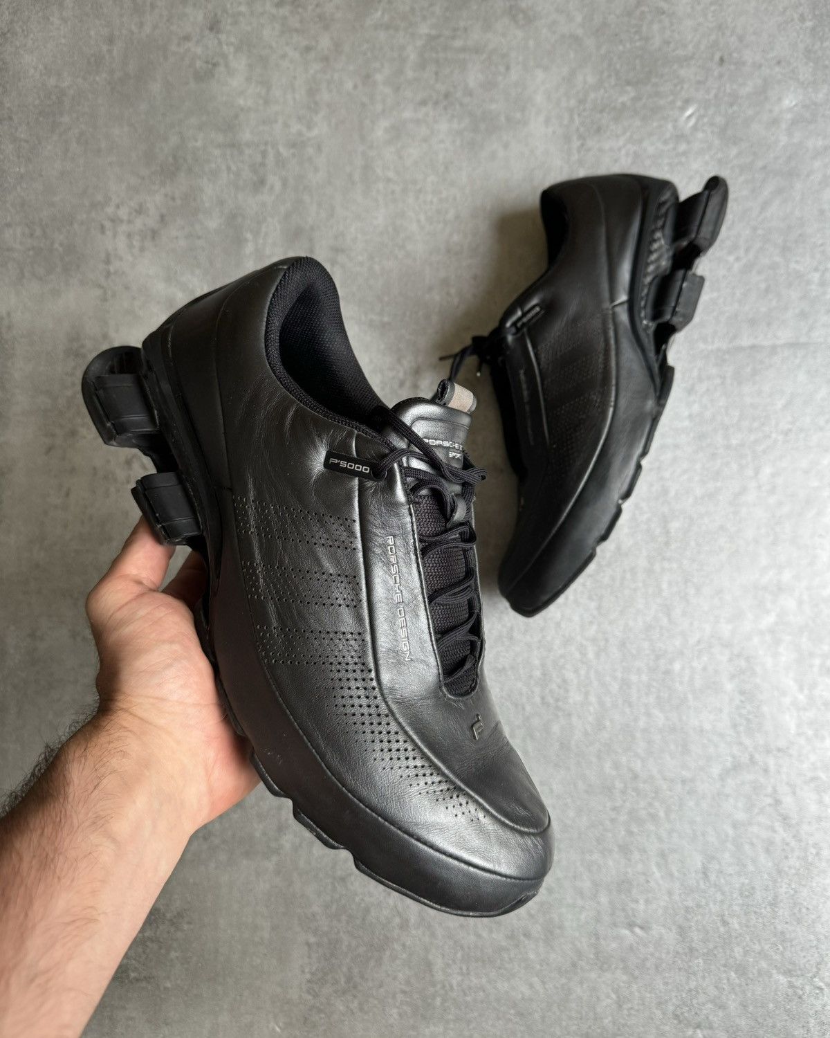 adidas gazelle silver green womens 2010 Adidas x Porsche P5000 Bounce Black Leather Shoes  Dolce Vita Hub