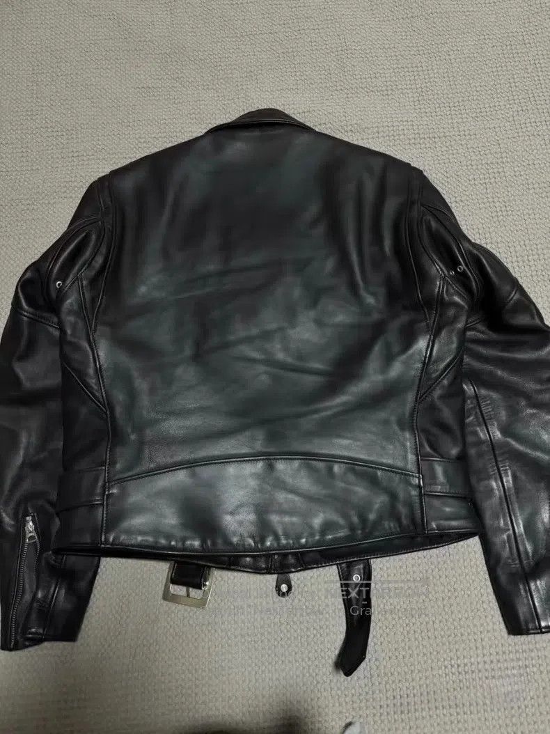 Schott Schott Diagonal zipper leather jacket Size US XL / EU 56 / 4 - 5 Thumbnail