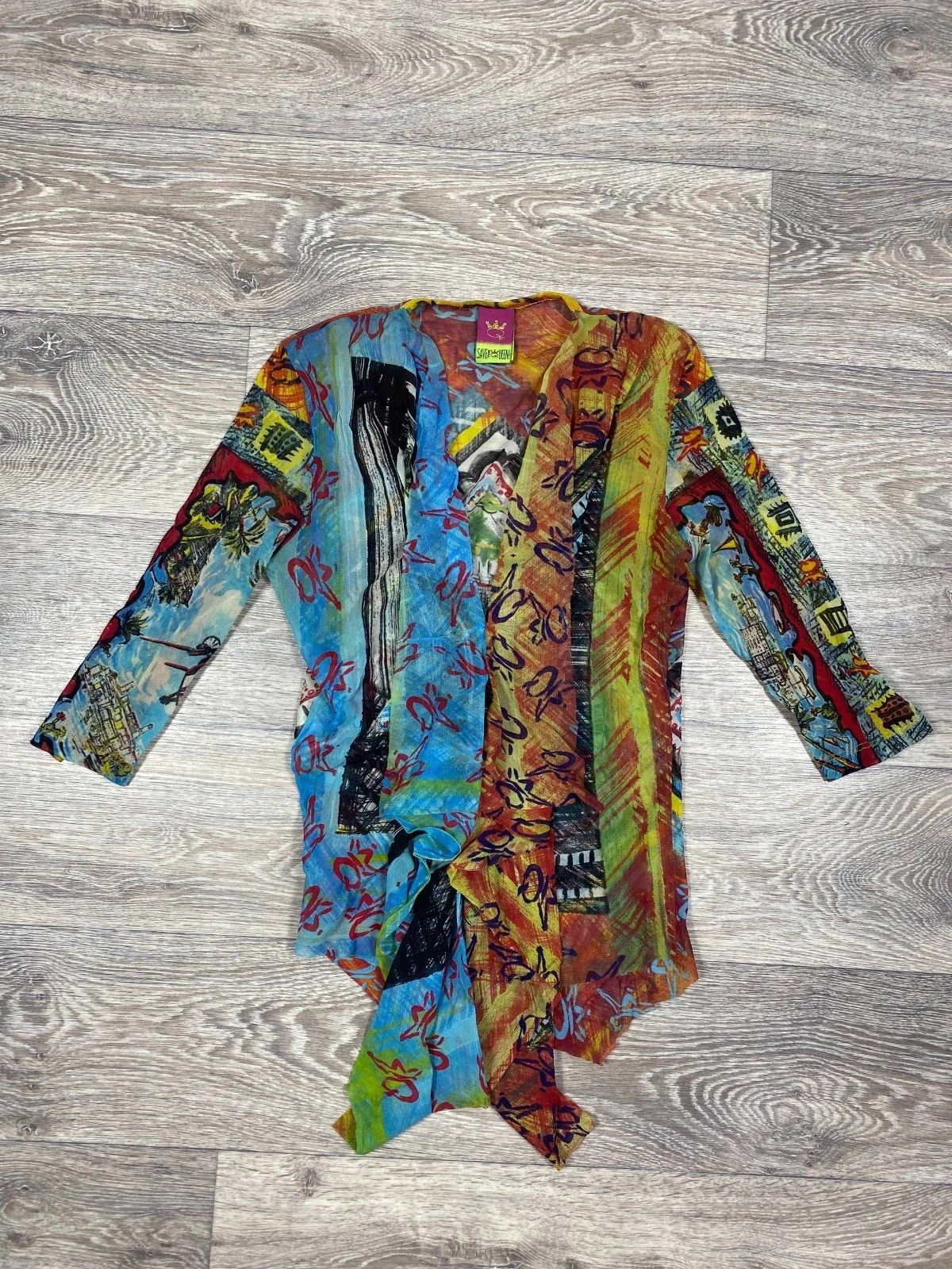 Other Save The Queen Print Long Sleeve asymmetric Avant-Garde Y2K Size M / US 6-8 / IT 42-44 - 9 Thumbnail