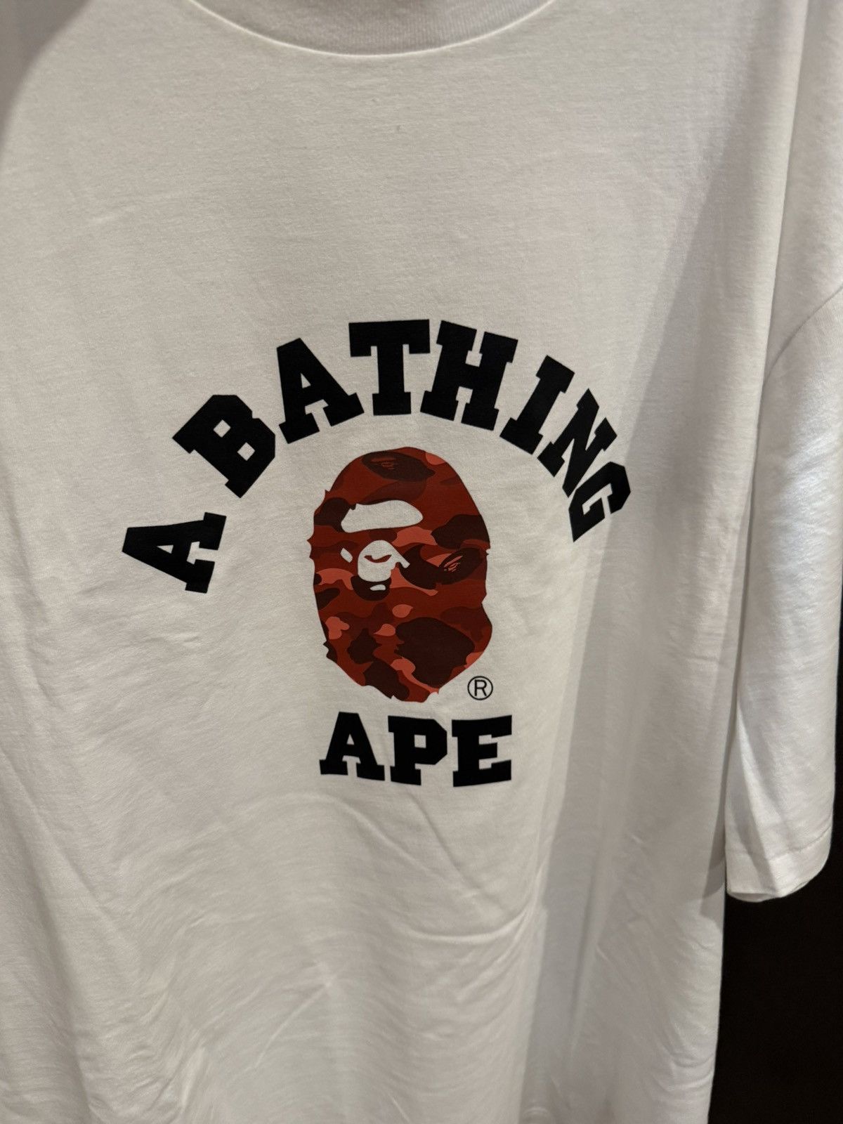 Bape Bape Red logo Tee XXXL Size US XXL / EU 58 / 5 - 3 Thumbnail