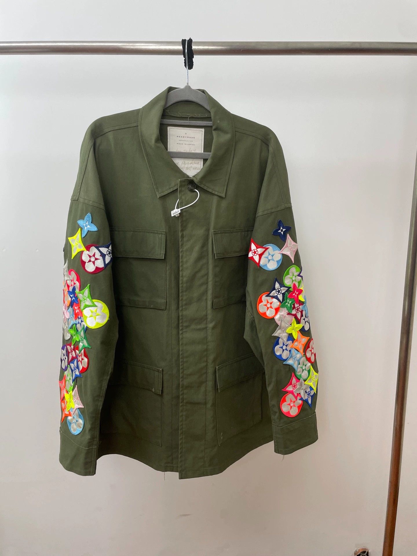 READYMADE Readymade Olive Green Patterned Sleeve Jacket Size US S / EU 44-46 / 1 - 1 Thumbnail