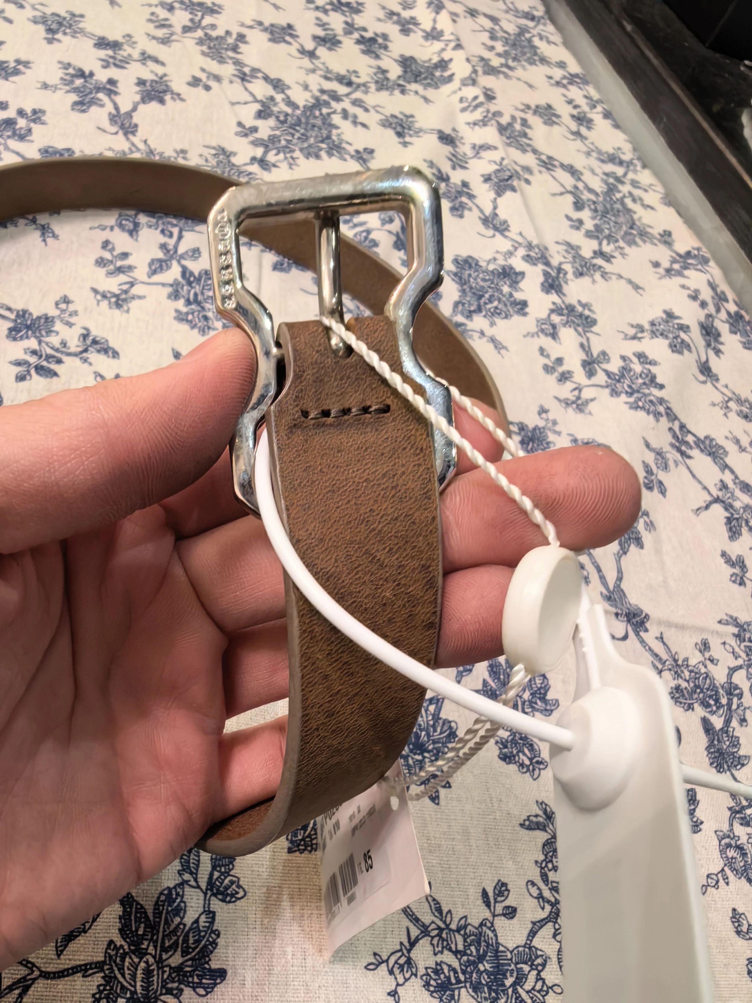 Maison Margiela Maison Margiela Aged Leather Belt Ladies Brown 85cm 2cm Size ONE SIZE - 4 Thumbnail