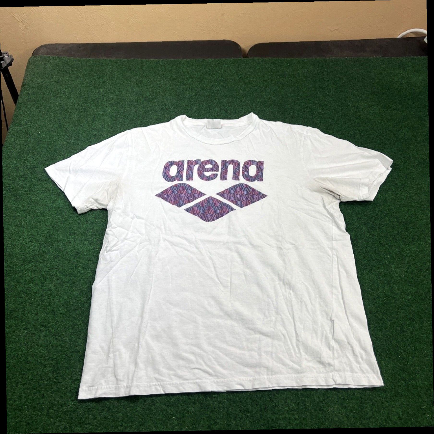 Vintage Arena Graphic Shirt Size Large Fits Slim Blue red Logo Size US L / EU 52-54 / 3 - 1 Thumbnail
