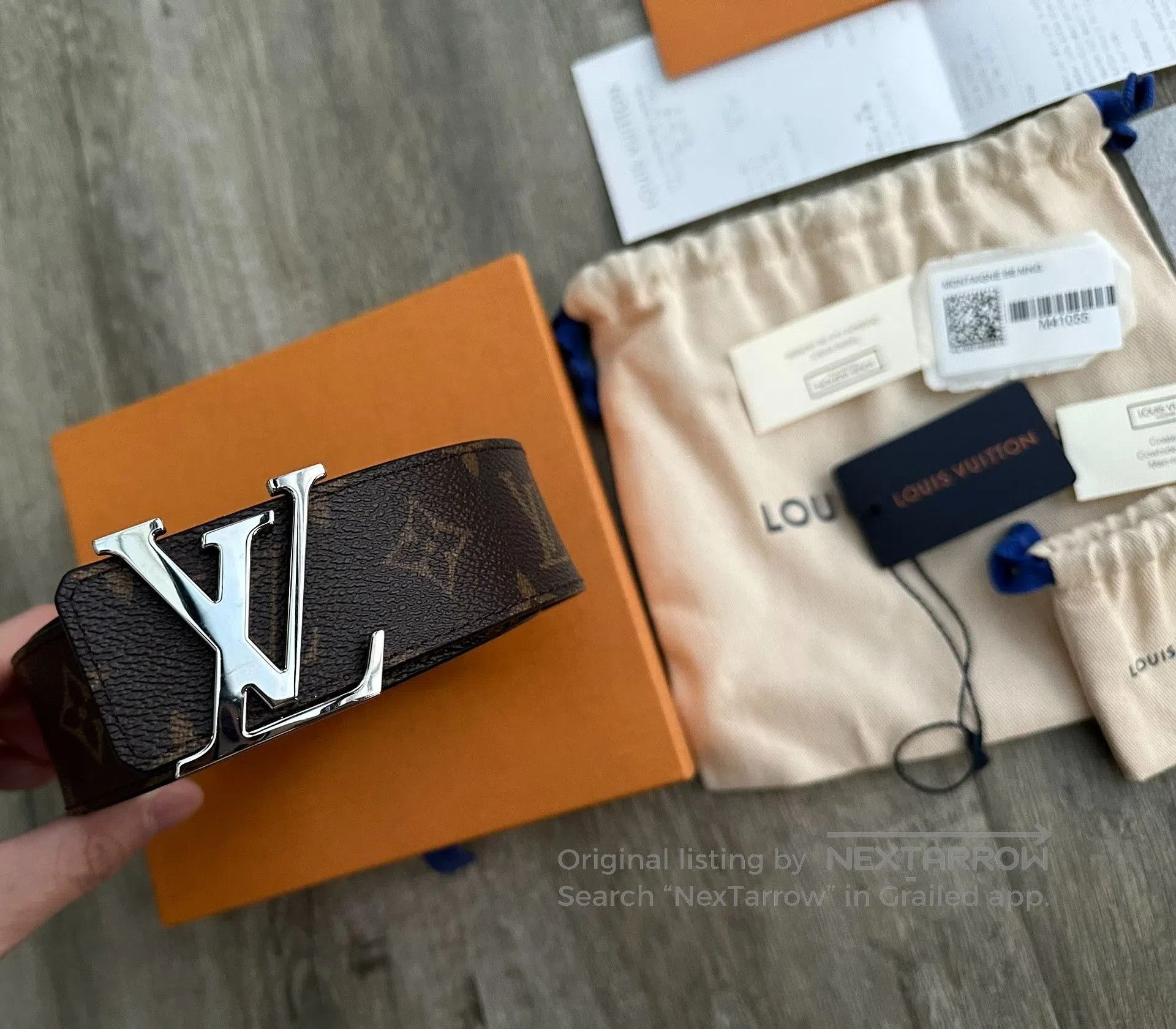 Louis Vuitton louis vuitton logo leather belt for men. Size ONE SIZE - 3 Thumbnail