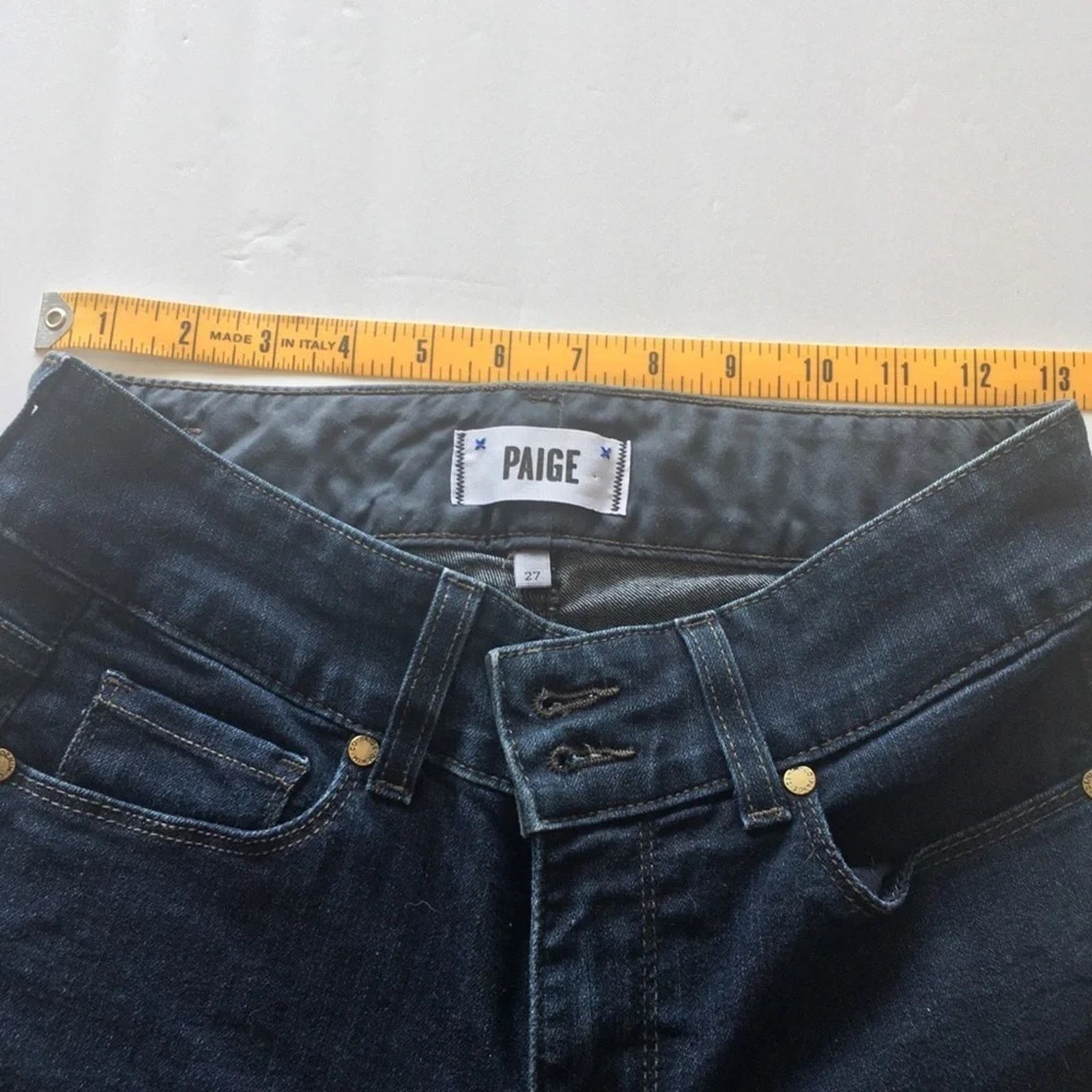 Paige Paige Hidden Hills Straight leg dark washed jeans, size 27 Size 28" / US 6 / IT 42 - 11 Thumbnail