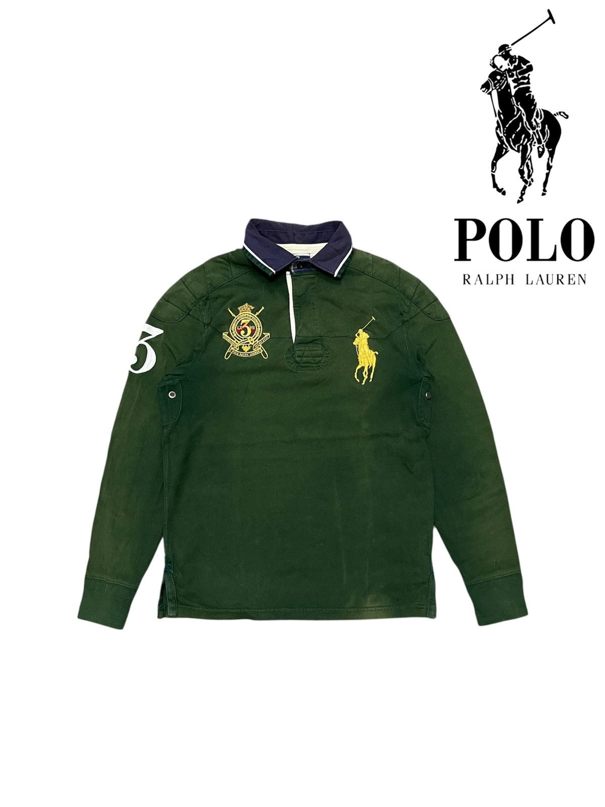 VINTAGE POLO RALPH LAUREN COUNTRY JOCKEY CLUB SUN FADED