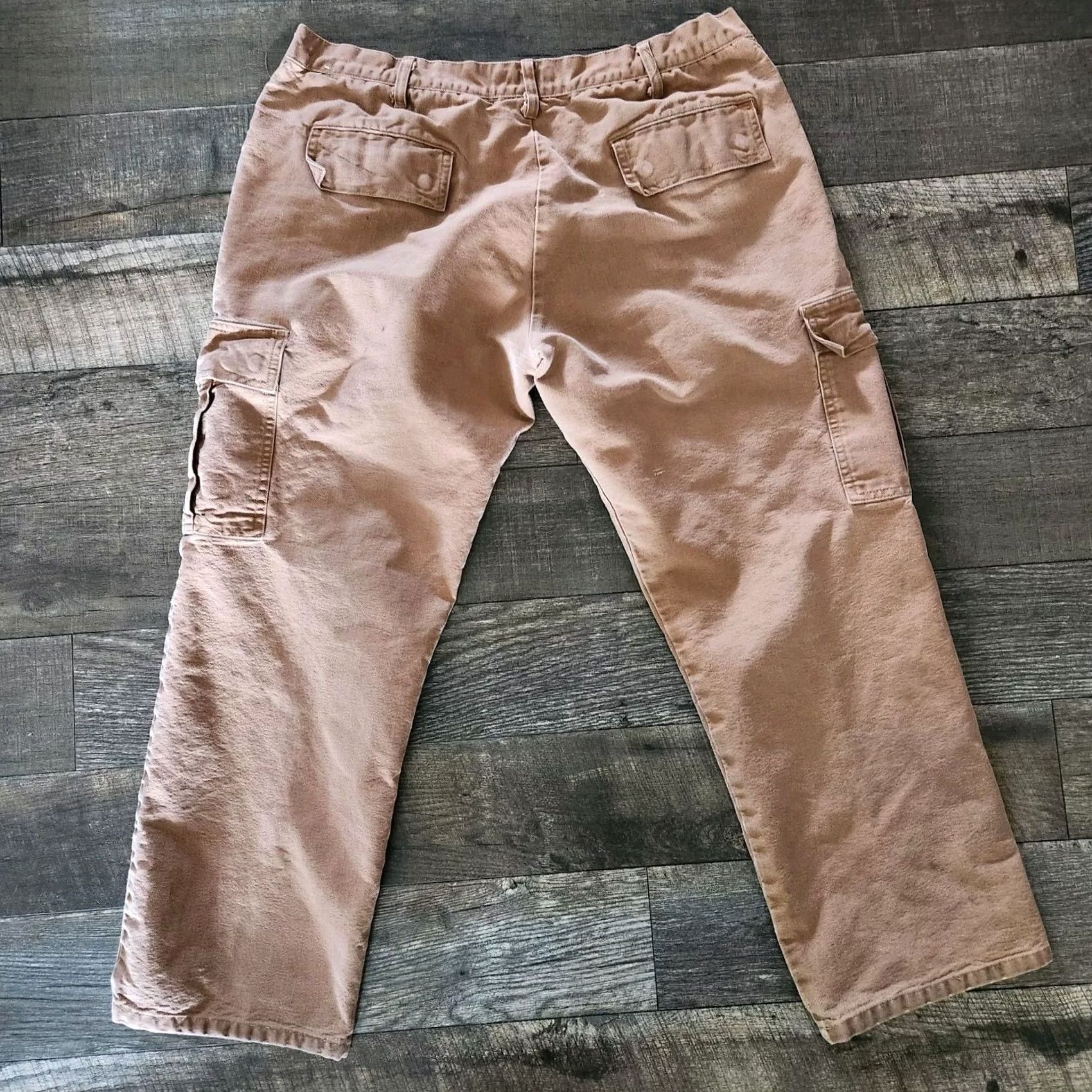 Vintage Wolverine Workwear Pants Mens 38x34 Canvas Duck Cargo Carpenter Straight 5-Pocket Olive Green Regular Distressed Workwear Pants Size US 38 / EU 54 - 4 Thumbnail
