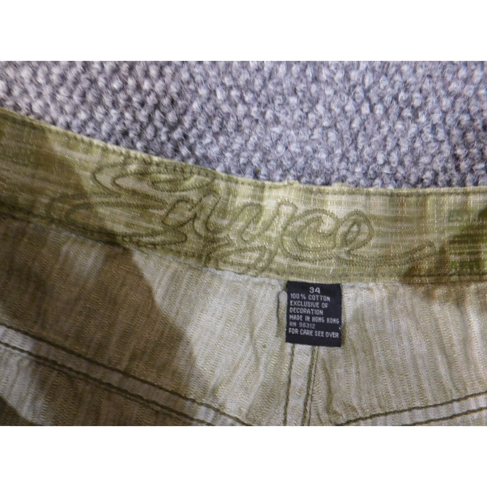Enyce Enyce Denim Shorts 34 Green Vintage Retro Hip-Hop Men Regular 34 Cotton Zip Flat Front Logo" Size US 34 / EU 50 - 5 Thumbnail