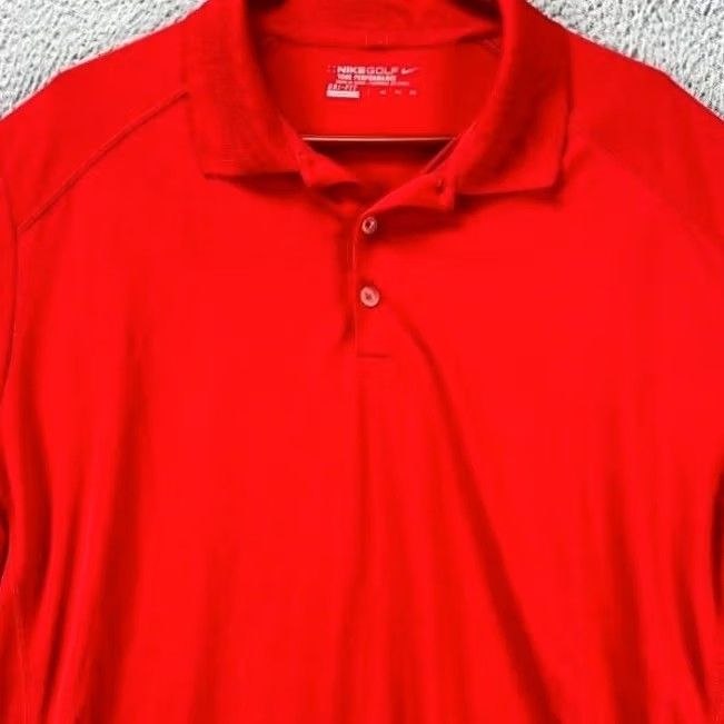 Nike Nike Golf Polo Shirt Adult 2XL Dri-Fit Red Tour Performance Athletic Rugby Mens Size US XXL / EU 58 / 5 - 2 Thumbnail