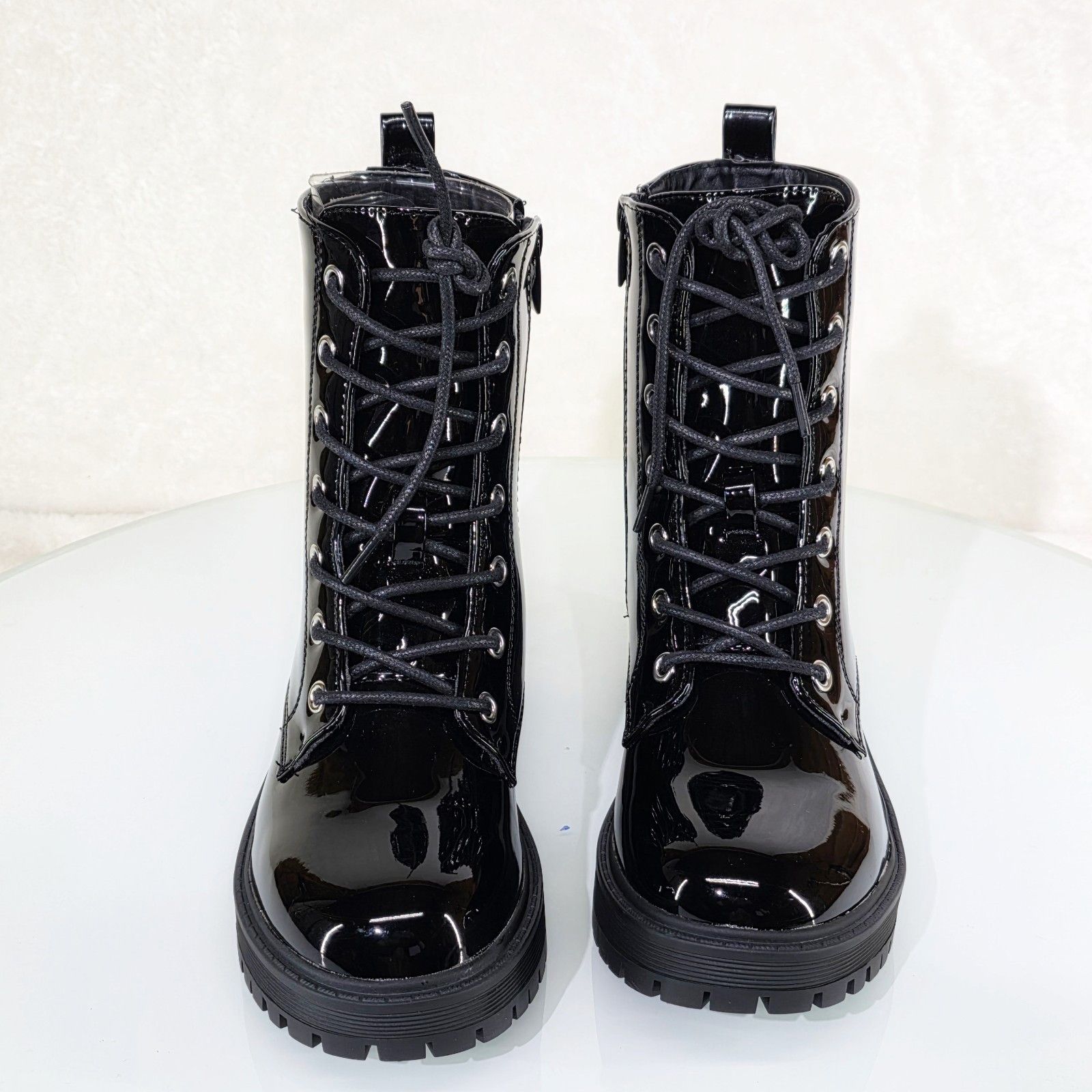 Other Rylee Roo Black Patent Platform Combat Ankle Boots (US Shoe Size US 6 / IT 36 - 5 Thumbnail
