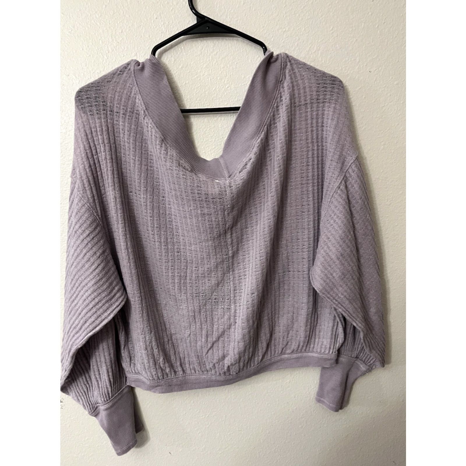 Vintage We The Free Long Sleeve V-Neck Top XS Purple Blouse Women Shirt Womens Size XS / US 0-2 / IT 36-38 - 2 Thumbnail