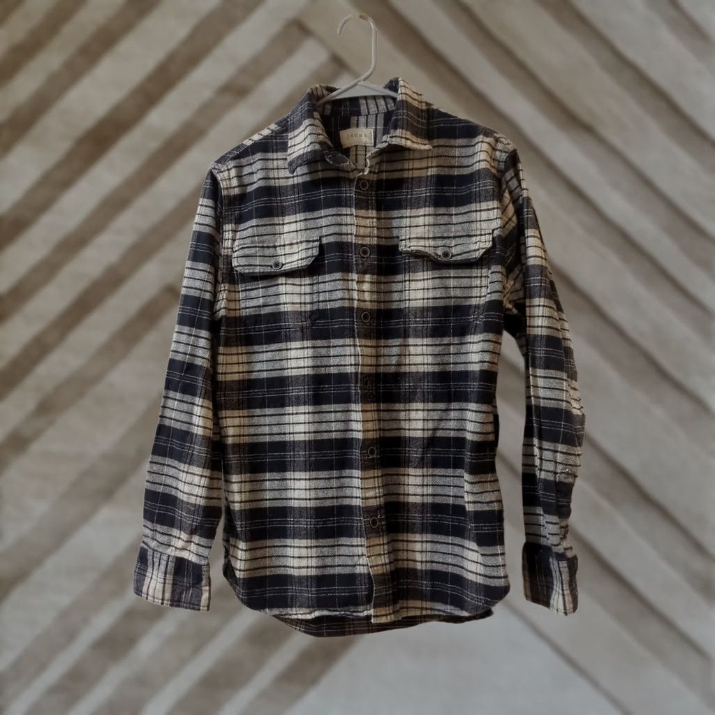 Vintage VINTAGE JACHS Flannel Shirt Men M Plaid Checkered Button Up Shirt Size US M / EU 48-50 / 2 - 1 Thumbnail