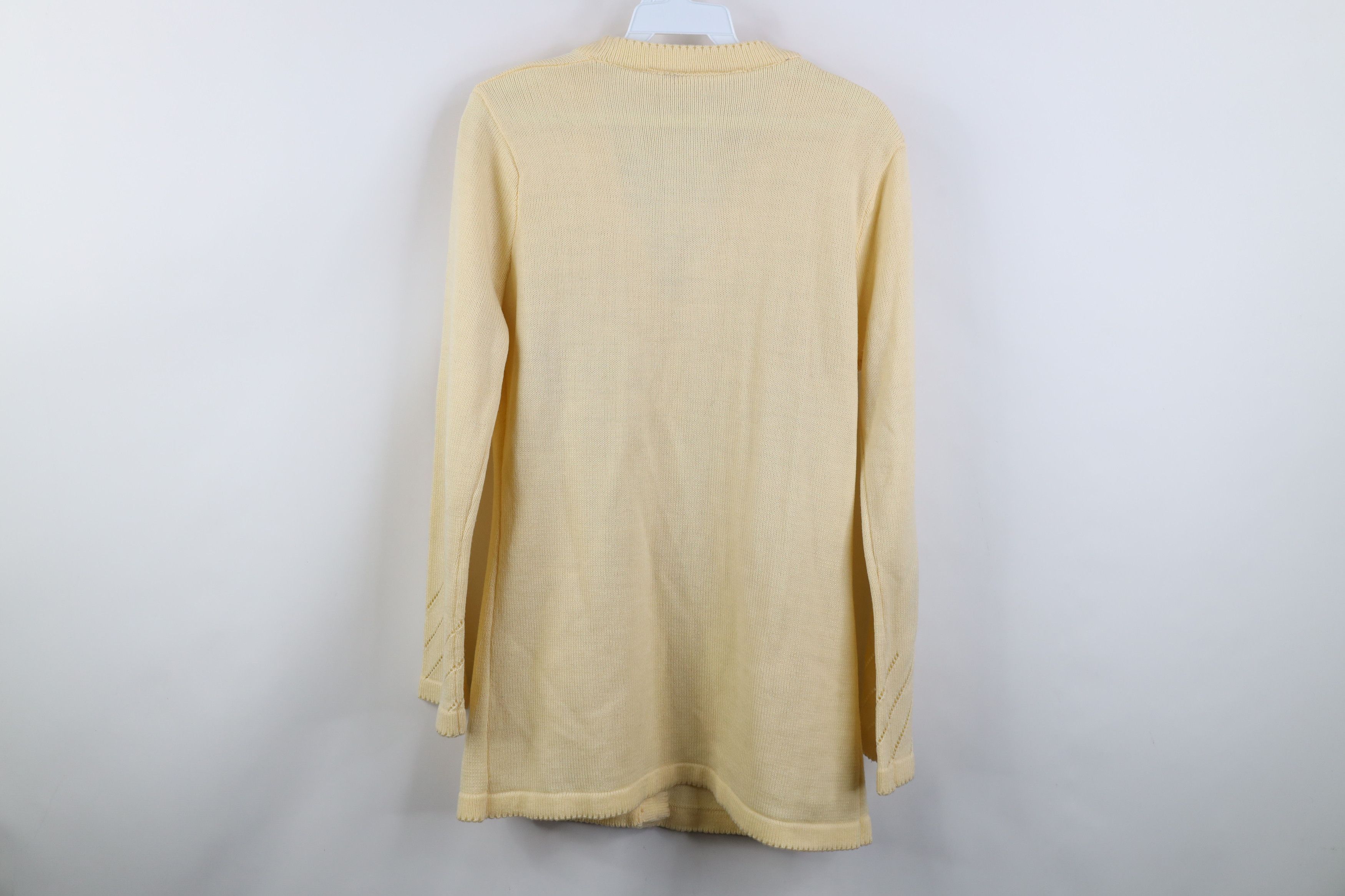 Vintage Vintage 60s Boho Chic Hippie Sleeve Knit Cardigan Sweater Size M / US 6-8 / IT 42-44 - 12 Thumbnail