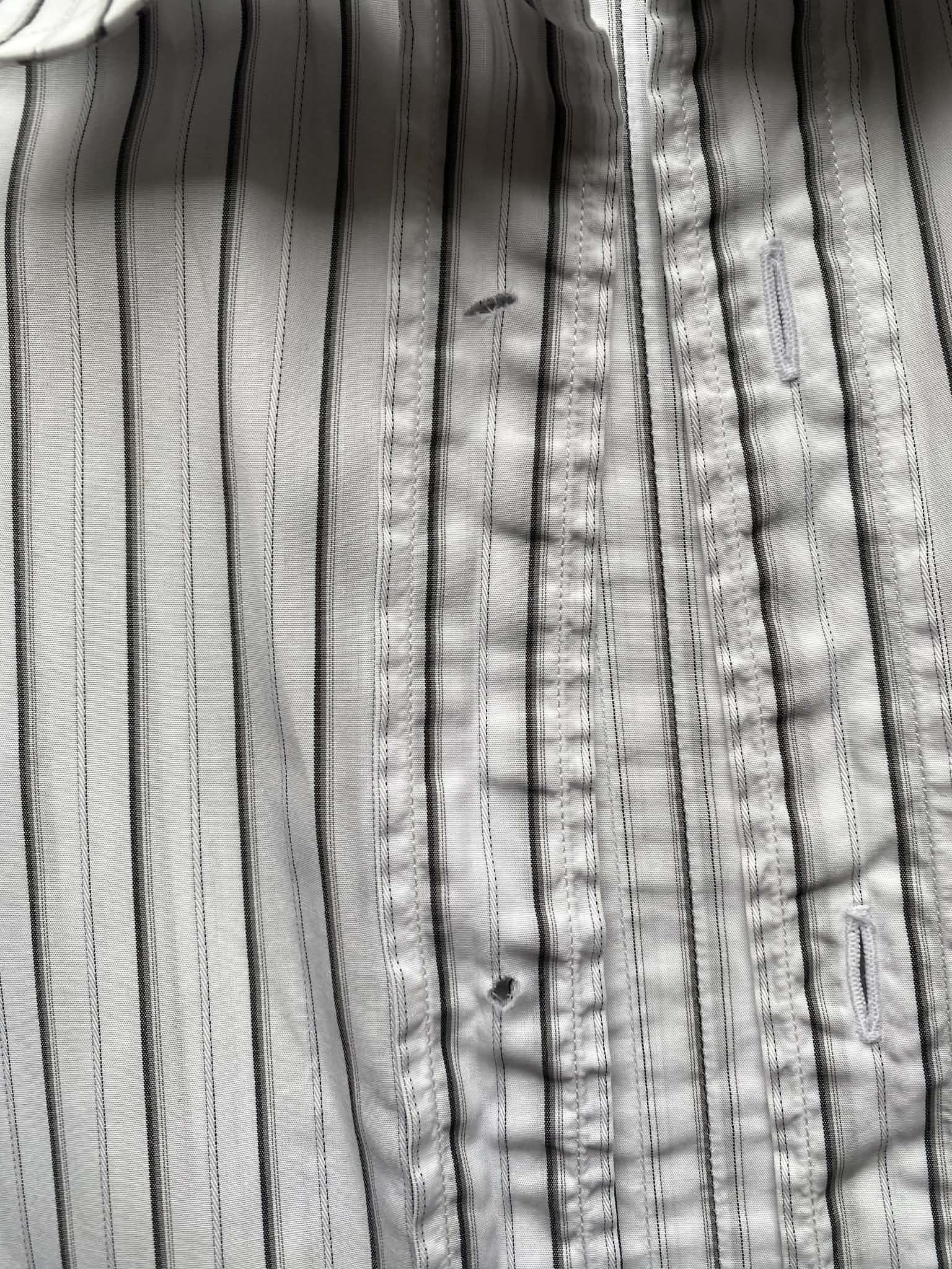 Gucci Gucci Striped Button Up Long Sleeve GC Logo No Buttons Size US M / EU 48-50 / 2 - 8 Thumbnail