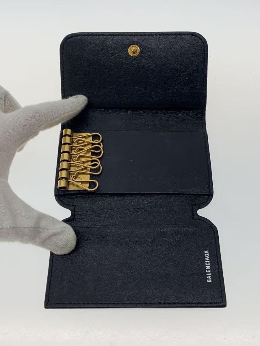 Balenciaga Balenciaga Leather Key Case Black Size ONE SIZE - 4 Thumbnail