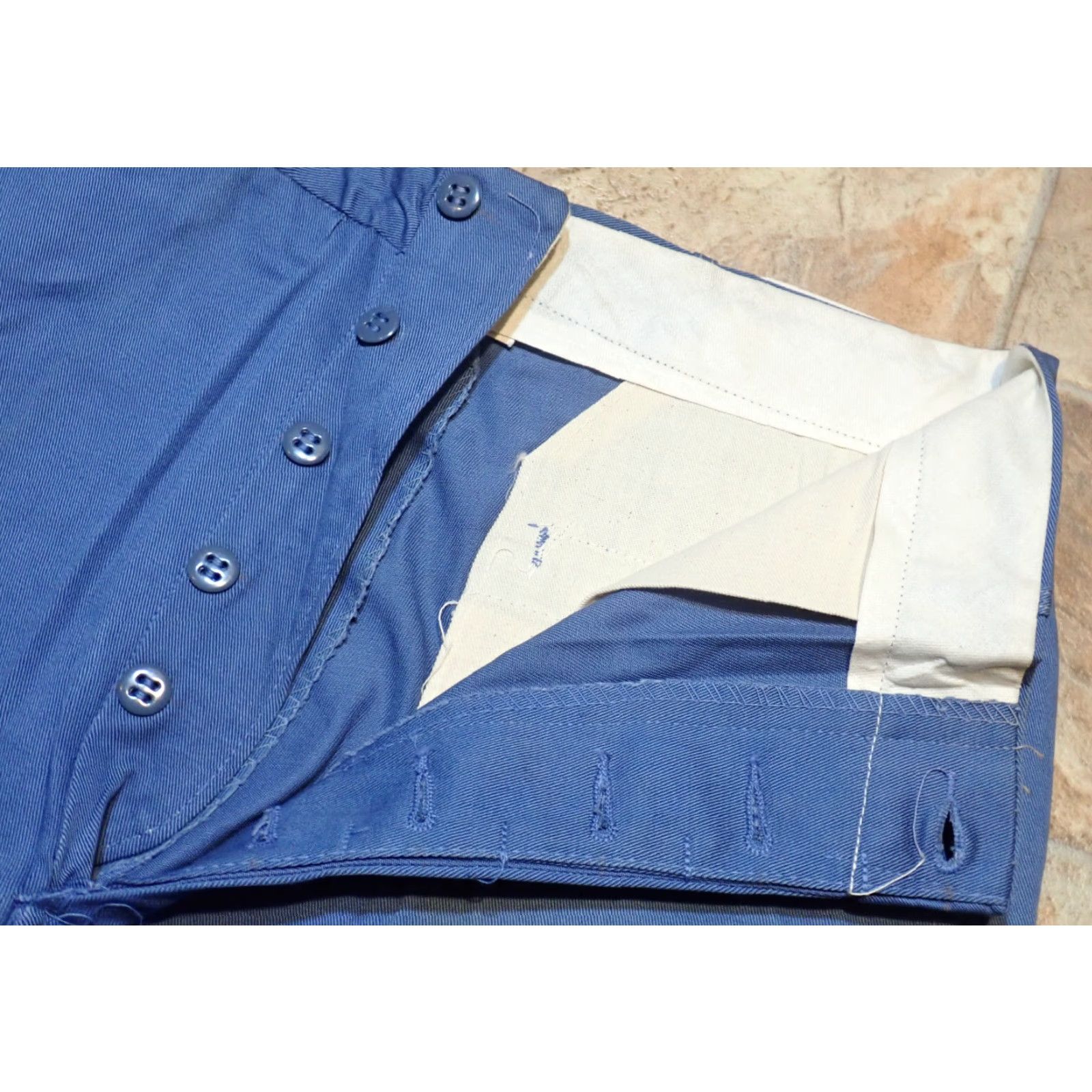 Vintage VINTAGE Deadstock NOS Cone Fabrics Cotton Pants 29x31 30x33 Button Fly Sanforized 50s Blue Denim Size US 30 / EU 46 - 5 Thumbnail