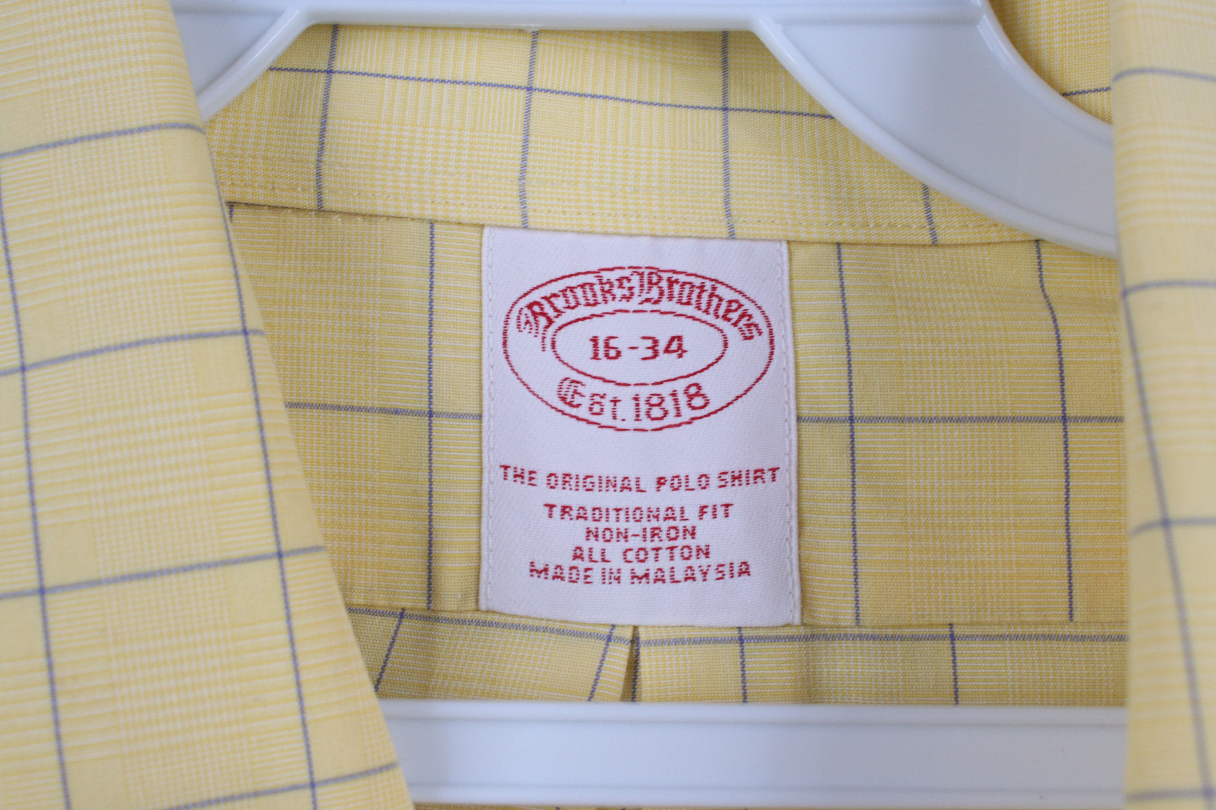 Brooks Brothers × Vintage Vintage Brooks Brothers Cotton Button Down Shirt OCBD Plaid Size US M / EU 48-50 / 2 - 7 Thumbnail
