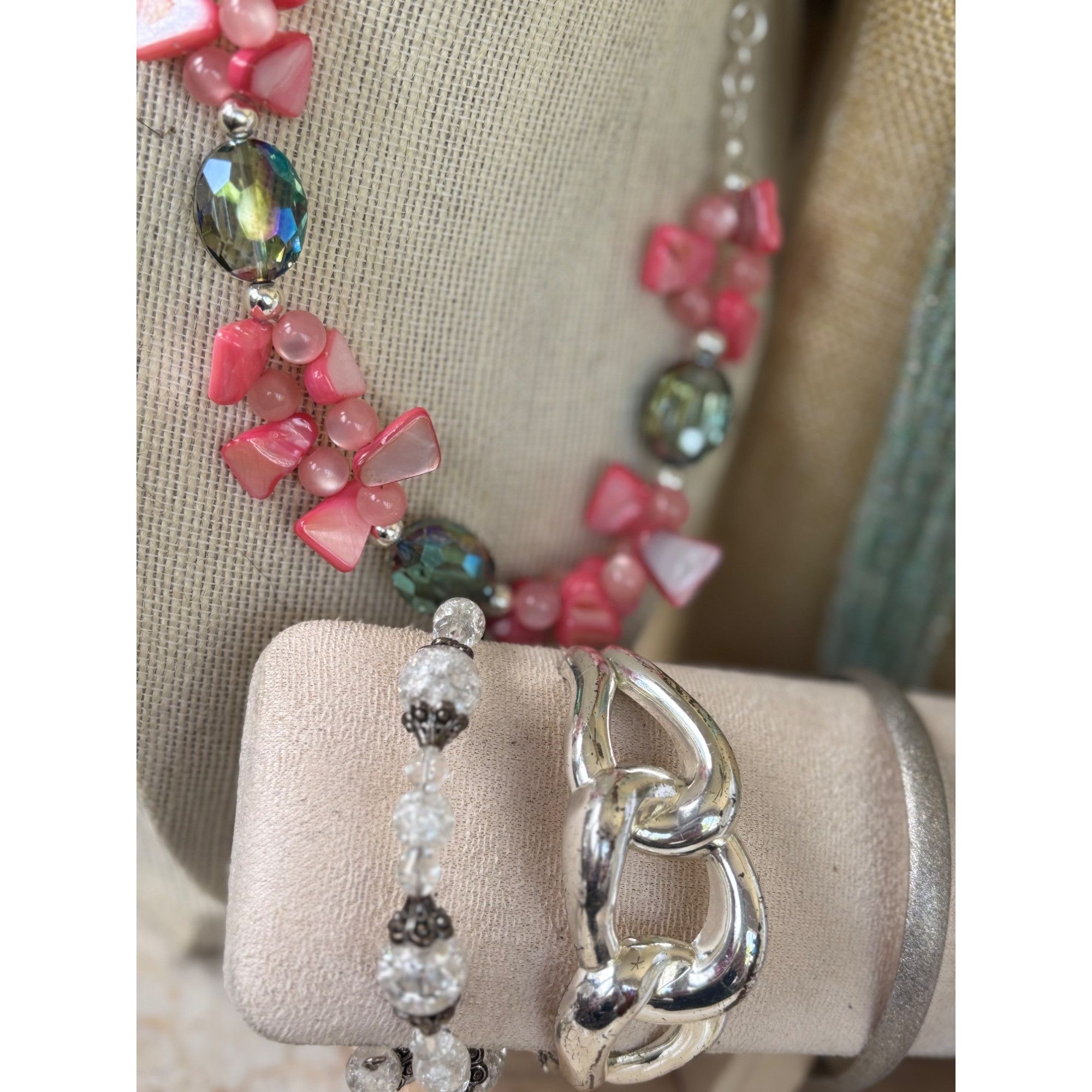 Other Spring/Summer PastelColorful Beaded & Gemstone Statement Ne Size ONE SIZE - 21 Thumbnail
