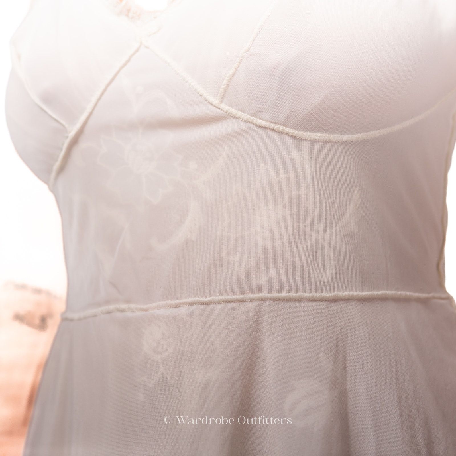 Vintage Vintage 50's Sheer White Nylon Gown Dress Size M / US 6-8 / IT 42-44 - 12 Thumbnail