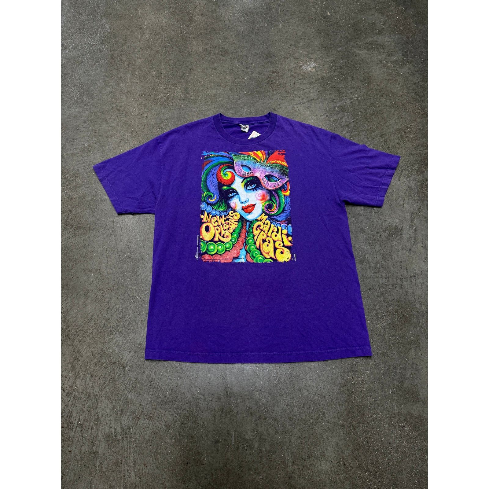 Vintage Vintage New Orleans Mardi Gras T-Shirt Size US XL / EU 56 / 4 - 1 Thumbnail