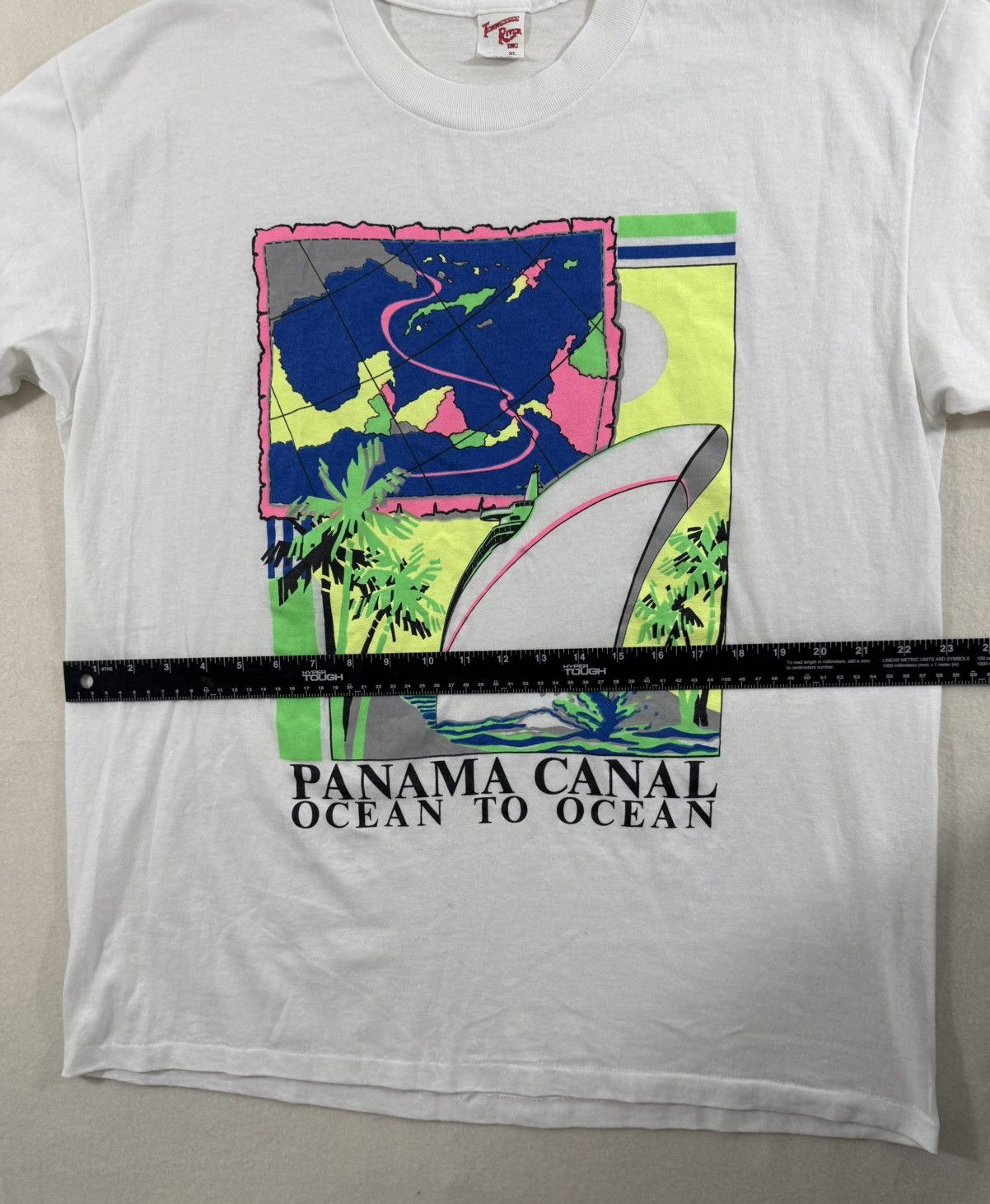 Other 80s Panama Canal Tee 🌴 Neon Single Stitch Size US XL / EU 56 / 4 - 7 Thumbnail