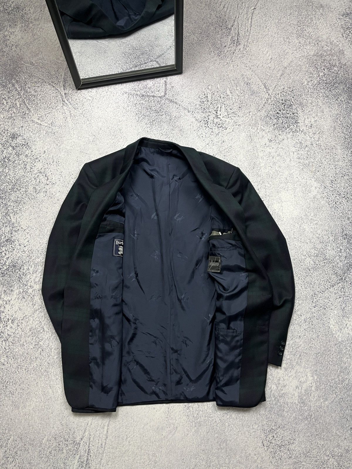 Burberry × Vintage Vintage Burberrys 90’s Wool Blazer Plaid Jacket Nova Check Size US L / EU 52-54 / 3 - 8 Thumbnail