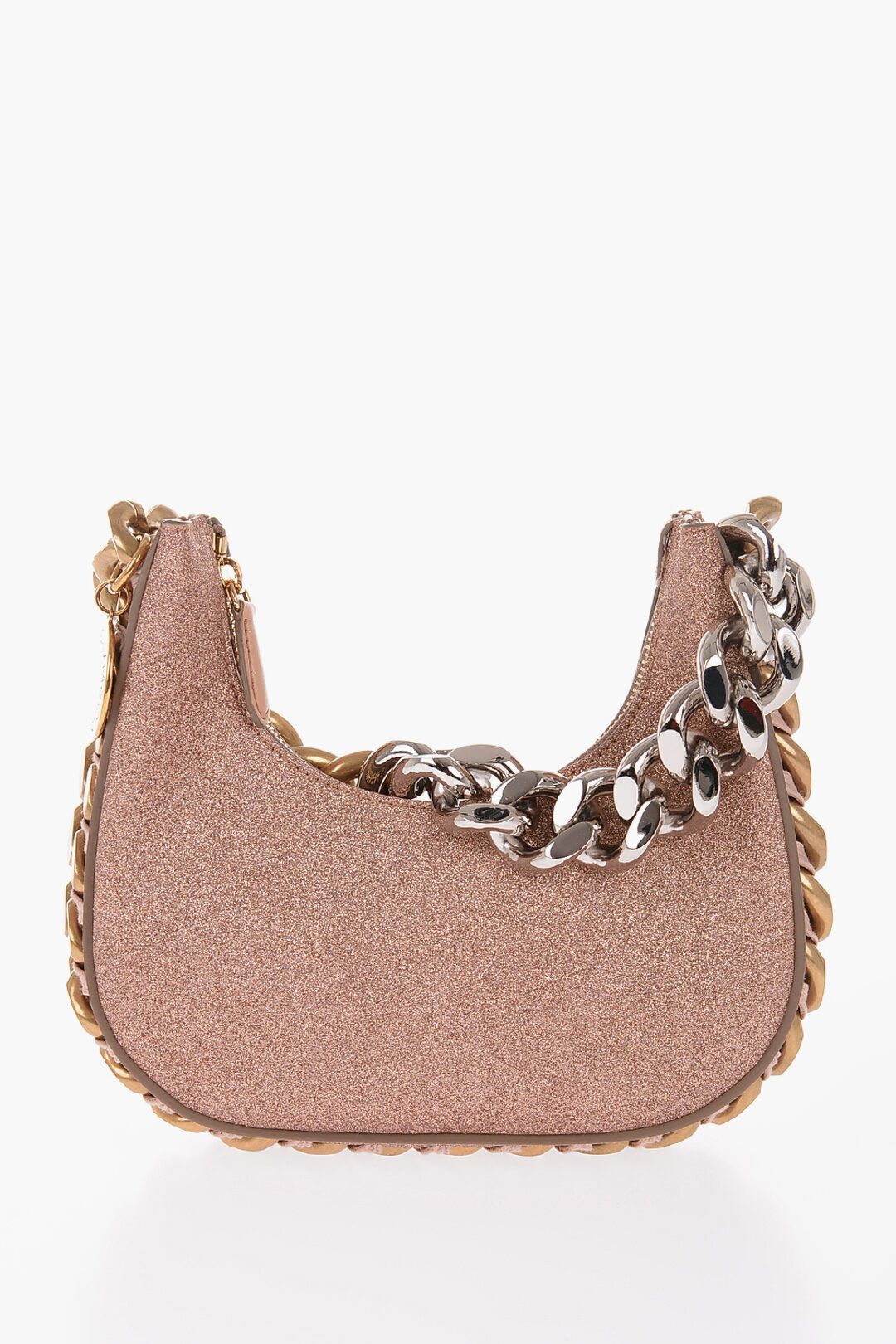 Stella McCartney og1mm0824 Size: OS / Glittered Faux Leather Mini Hobo Bag Size ONE SIZE - 1 Thumbnail