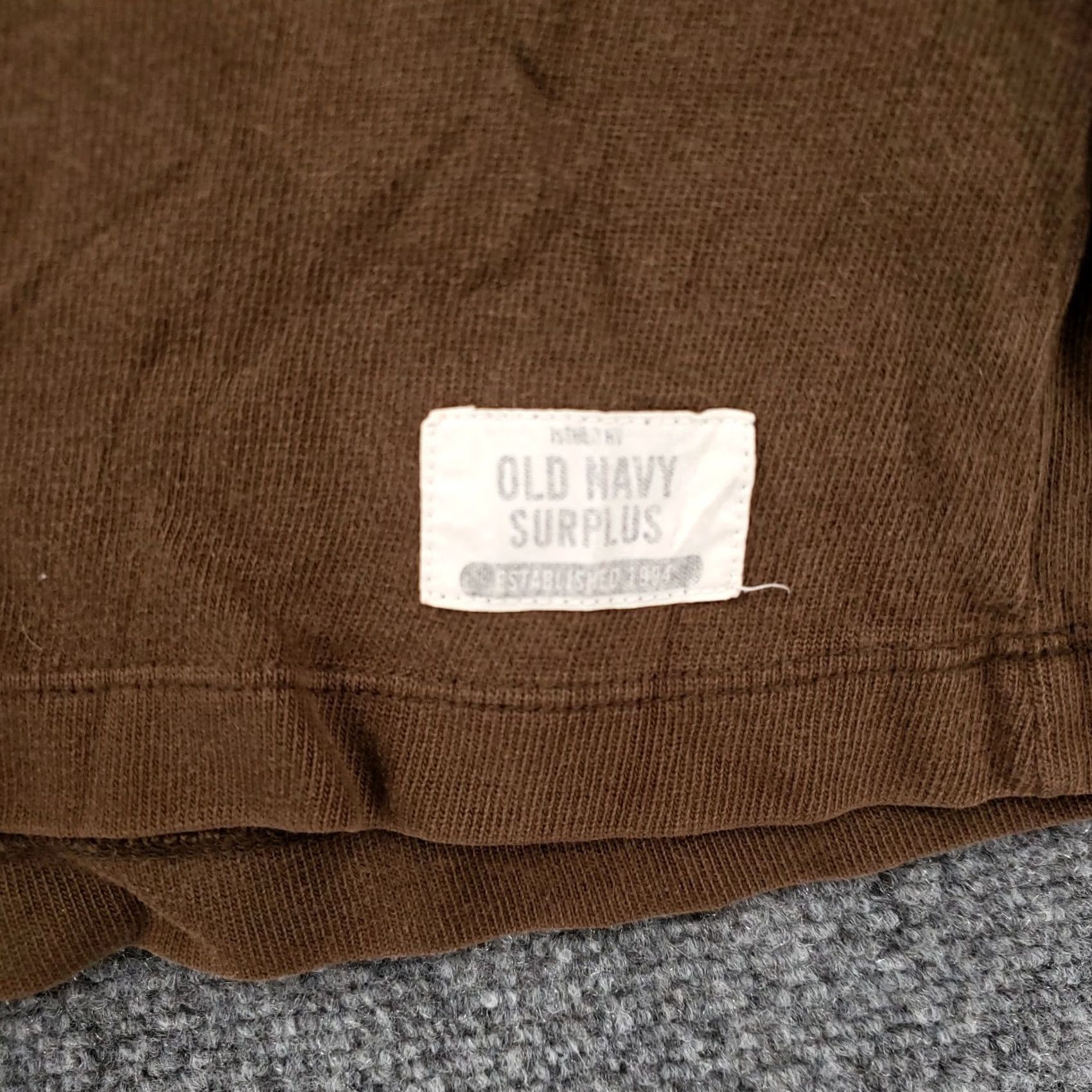 Old Navy Old Navy Mens M Medium Brown Surplus T-Shirt Long Sleeve Crew Neck Shirt Regular Fit Size US M / EU 48-50 / 2 - 6 Thumbnail