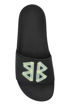 BALENCIAGA BLACK RUBBER SLIDES ‘POOL’