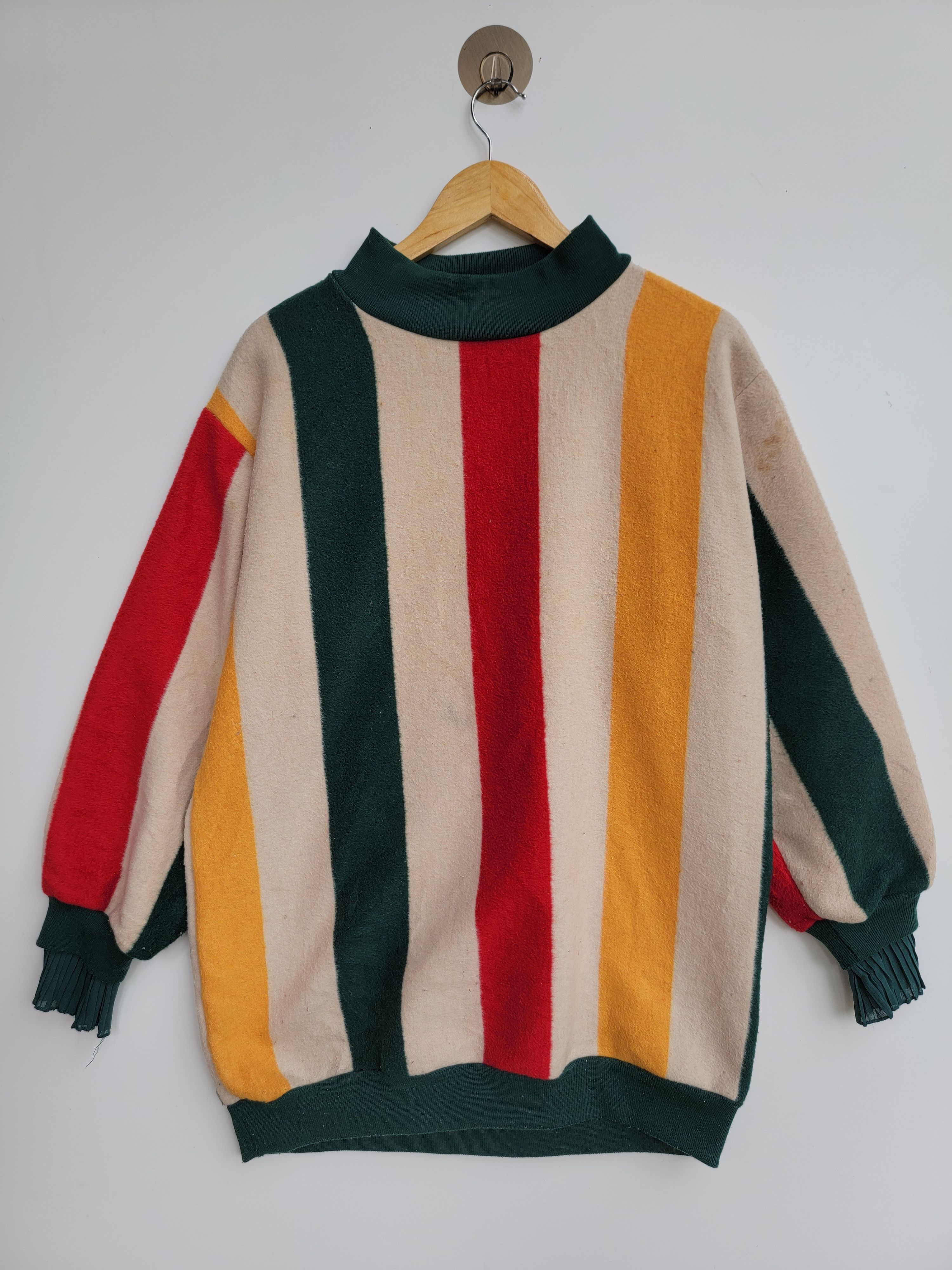 Vintage Vintage Wool Sweater Stripe Size US L / EU 52-54 / 3 - 1 Thumbnail