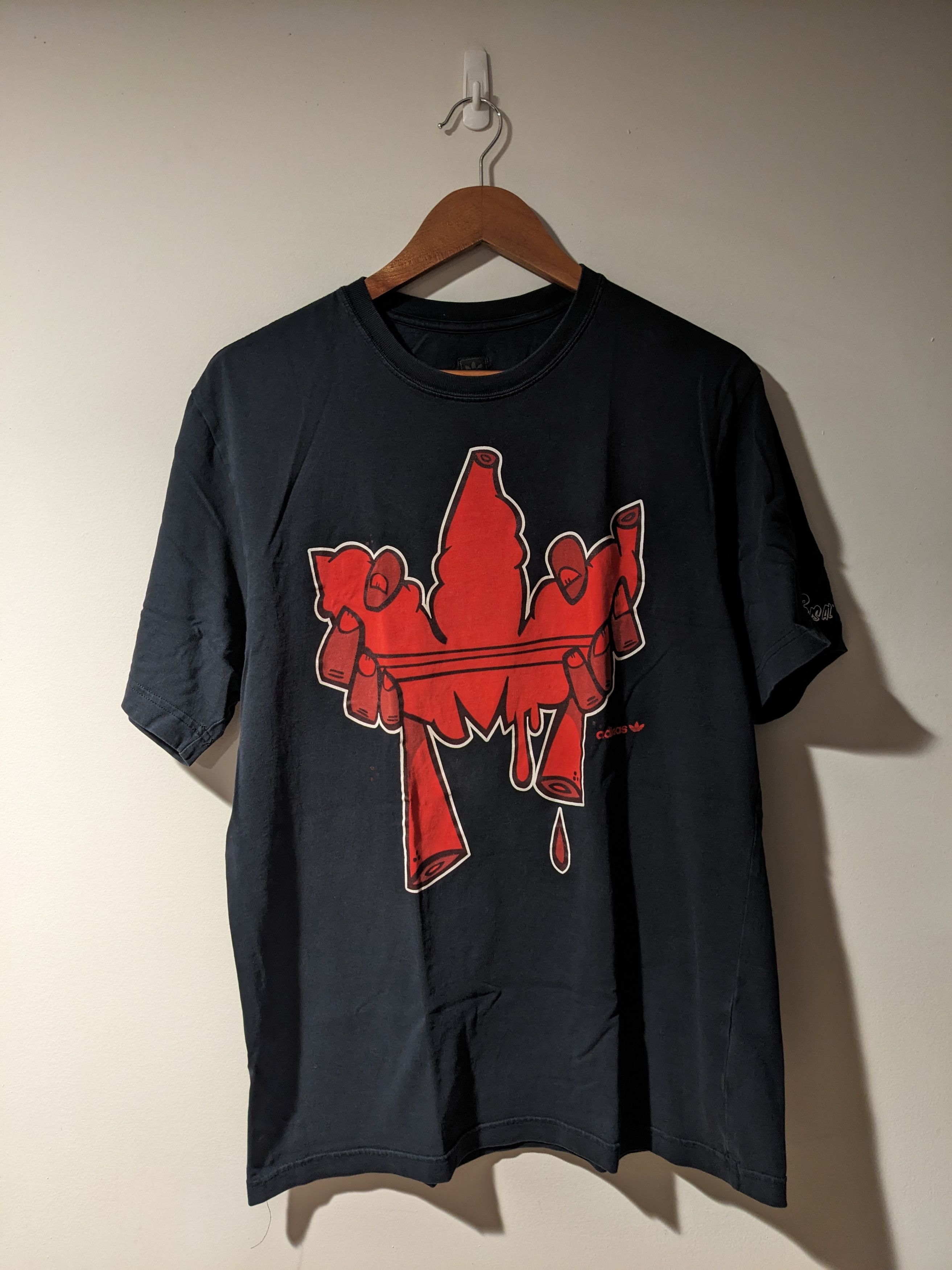 Adidas × Designer Adidas Mysterious AL Logo Black Large T-Shirt Size US L / EU 52-54 / 3 - 1 Thumbnail