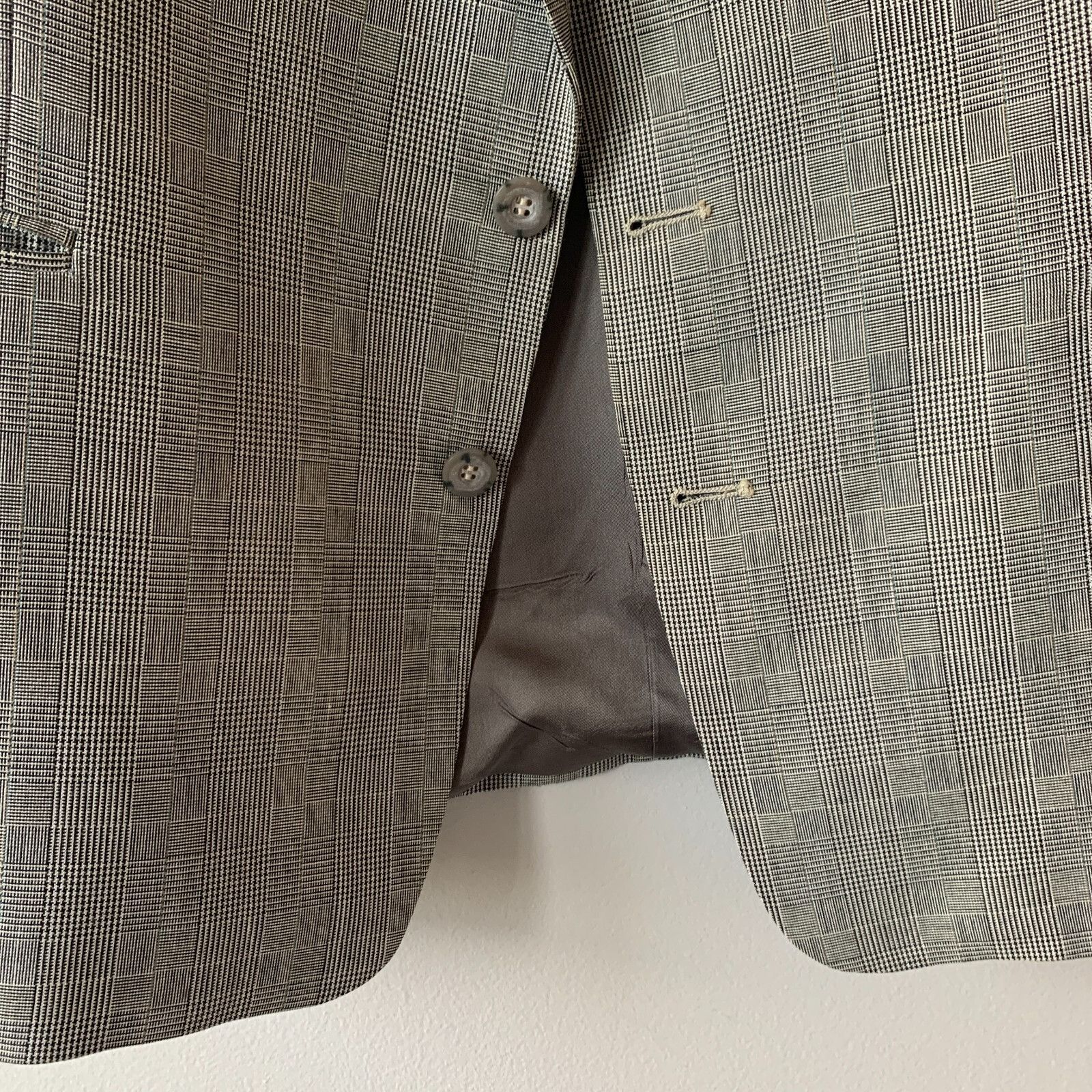 Levi's Vintage Levi's Exact Jacket Men's Size 44L Blazer Checked Sp Size 44L - 6 Thumbnail