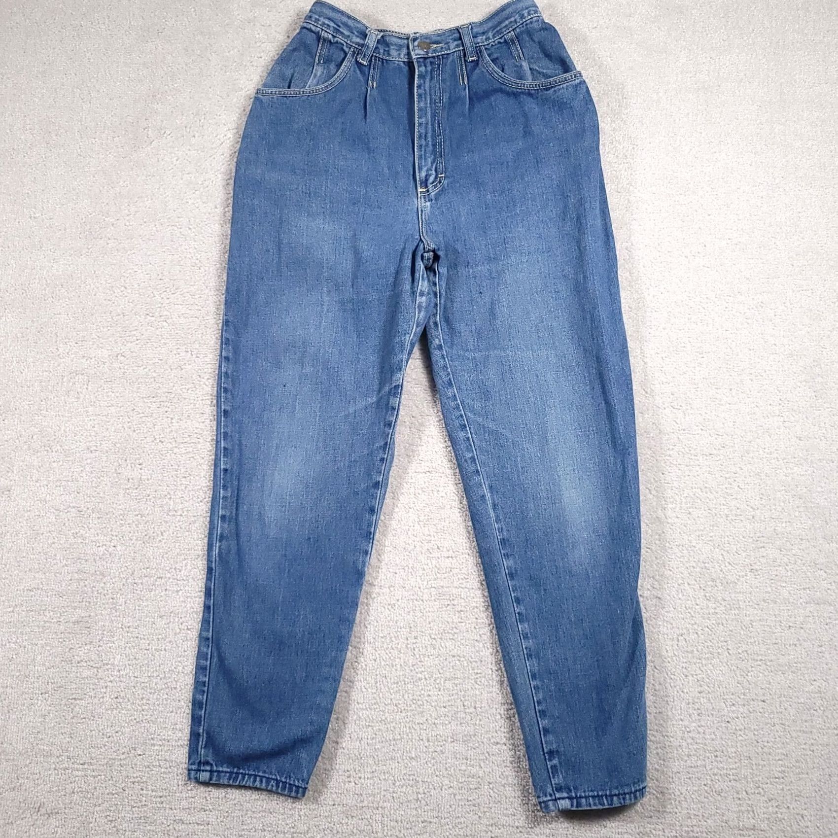 Vintage Gitano Vintage 80's Mom Jeans 10 Pleated Front Baggie Tapered High Rise Jeans Women Regular Size 10 Blue Denim Size 32" / US 10 / IT 46 - 2 Thumbnail