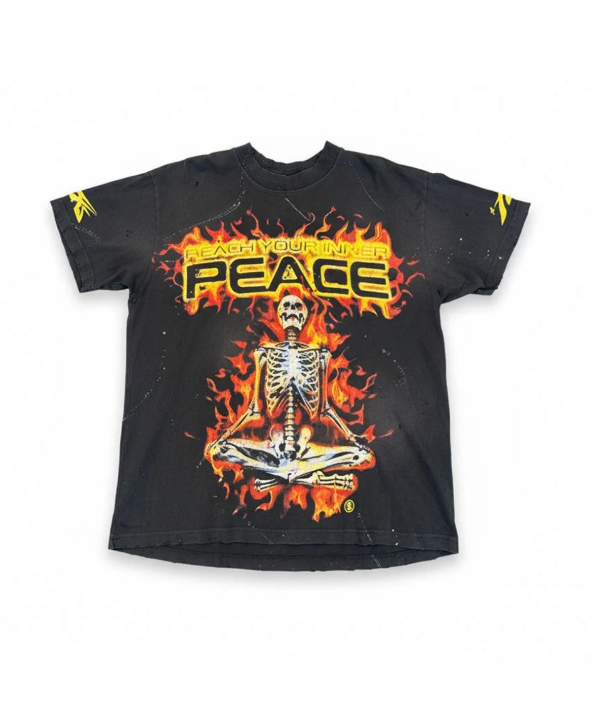 HELLSTAR Inner peace skeleton t shirt Size US L / EU 52-54 / 3 - 1 Thumbnail