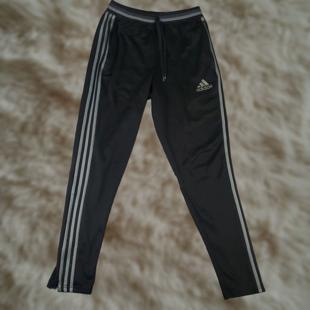 Adidas Adidas Pants Mens Size Small Black Ankle Zip Track Sweatpants Size US 29 - 1 Thumbnail