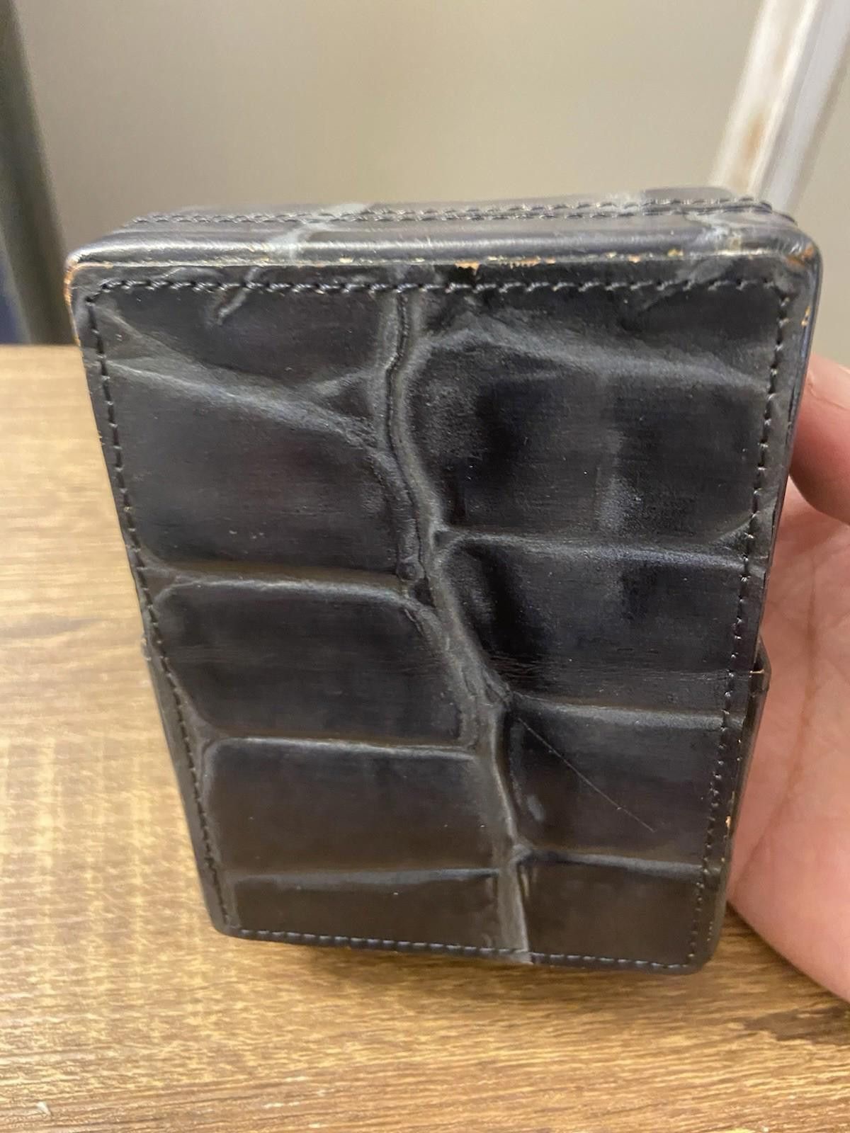 Jean Paul Gaultier Jean Paul Gaultier Gray Crocodile Leather Cigarette Case Box Size ONE SIZE - 9 Thumbnail