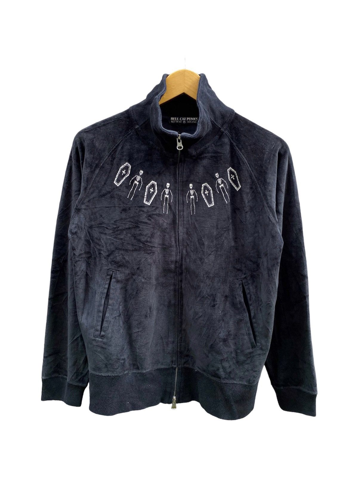 If Six Was Nine × Japanese Brand × Le Grande Bleu (L.G.B.) Helcat Punks Velvet Zipper Ifsixwasnine lgb style Sweater Size US S / EU 44-46 / 1 - 1 Thumbnail