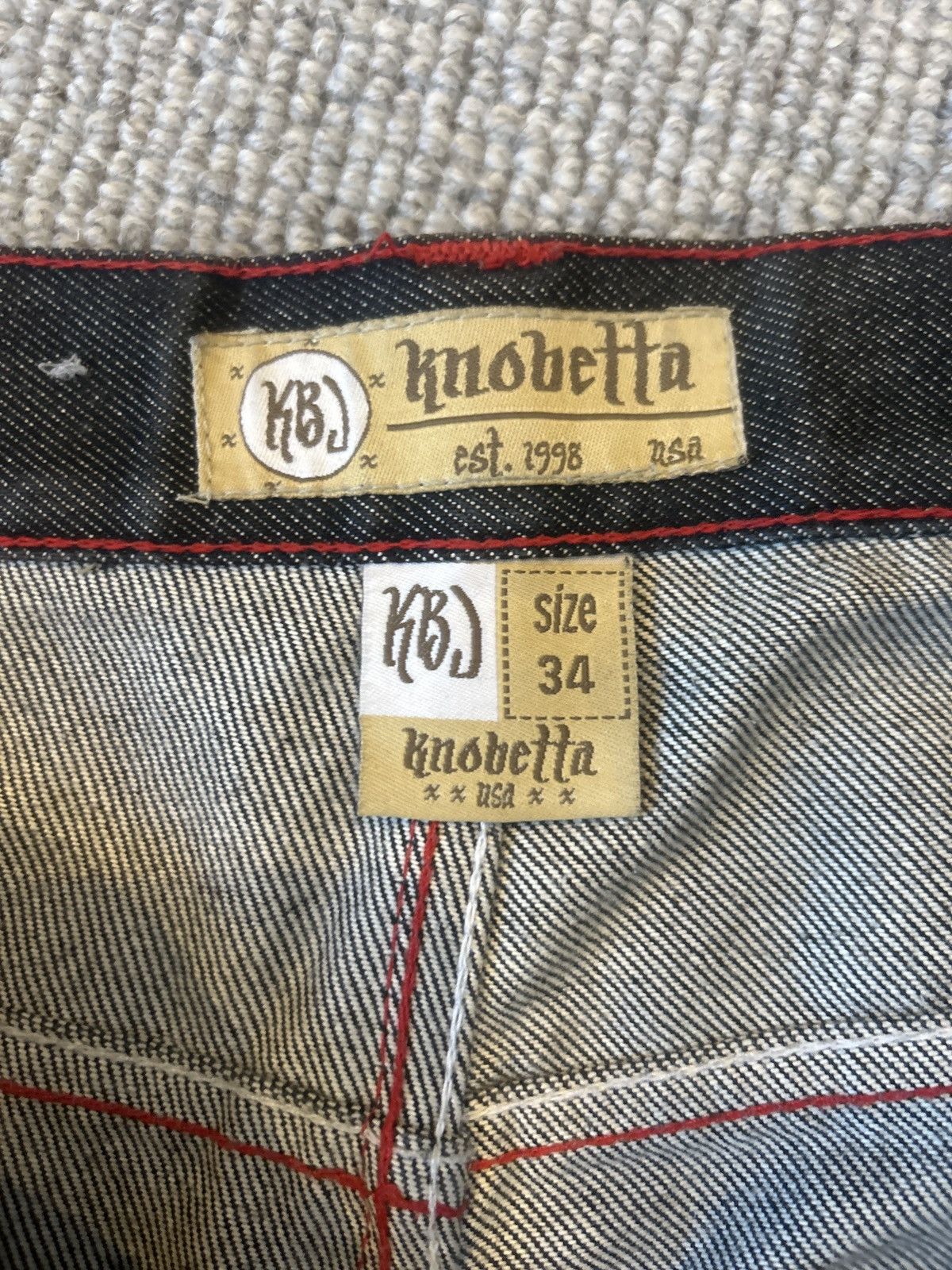 Other VINTAGE knobetta baggy jeans Size US 34 / EU 50 - 5 Thumbnail