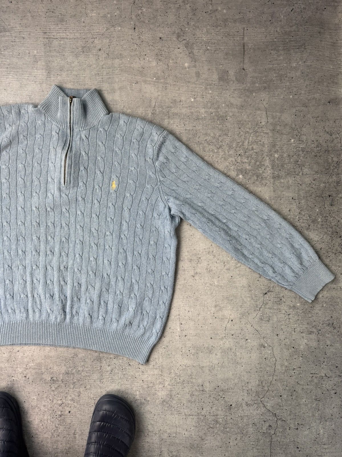 Polo Ralph Lauren Vintage 90S Polo Ralph Lauren PRL Knited 1/3 Zip Sweater Size US L / EU 52-54 / 3 - 8 Thumbnail