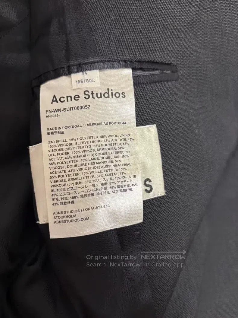 Other Acne Studios Black Wool Blazer, Classic Fabric Classic Sty Size XXS / US 00 / IT 34 - 5 Thumbnail