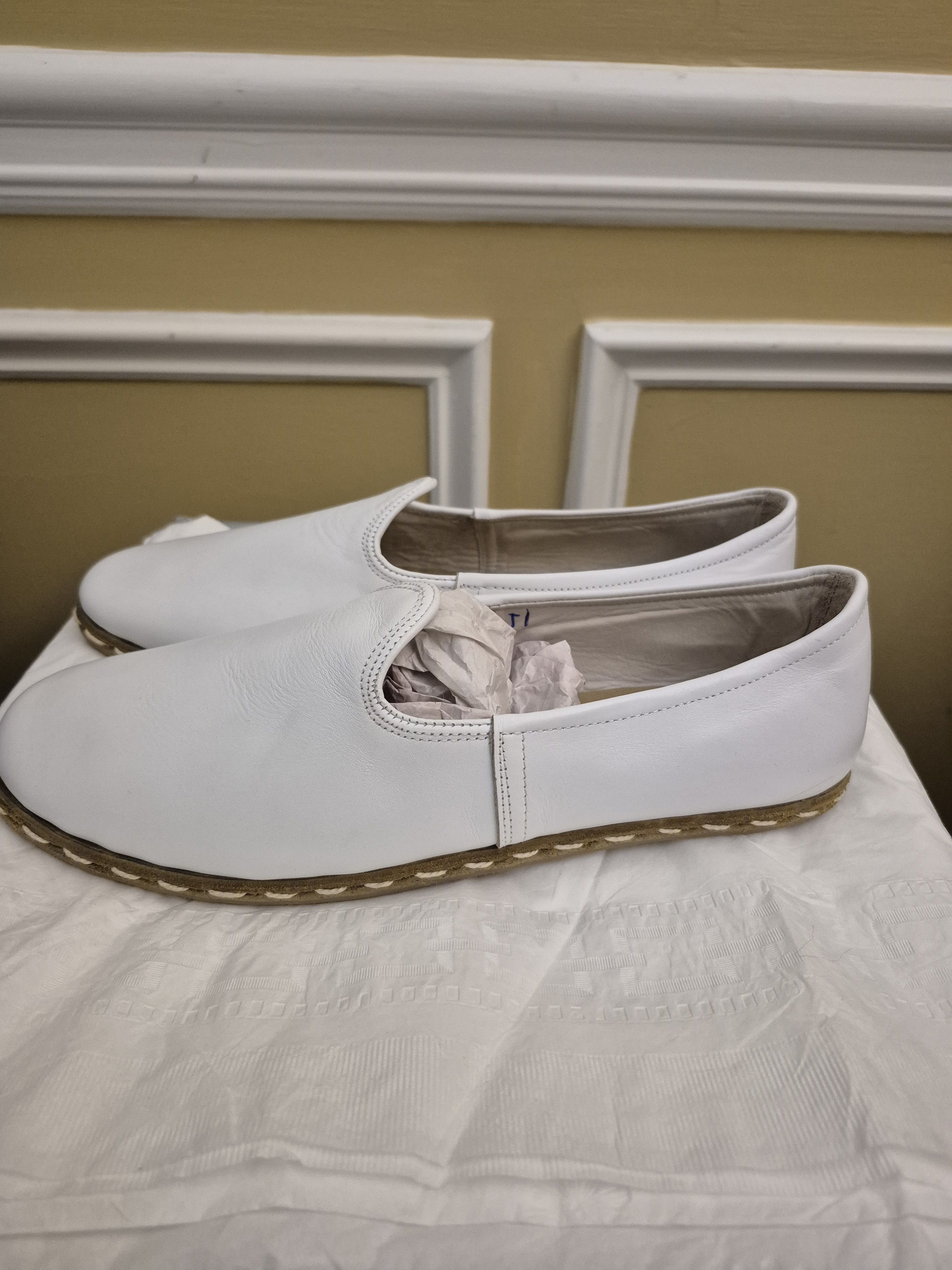 Other Sabah "Baja" WhiteLeatherLoafers Size 4/ US 11-11.5 Size US 10.5 / EU 43-44 - 4 Thumbnail