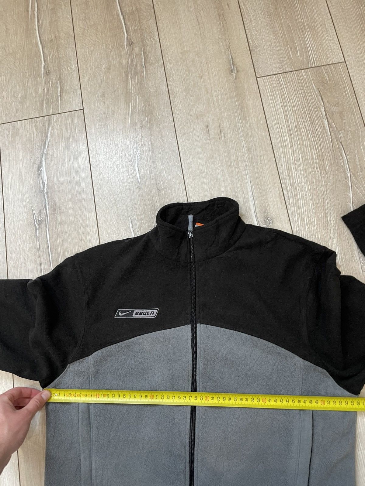 Nike × Vintage 🇺🇸 Vintage 90s Nike Bauer Logo Swoosh fleece drill size M Size US M / EU 48-50 / 2 - 7 Thumbnail