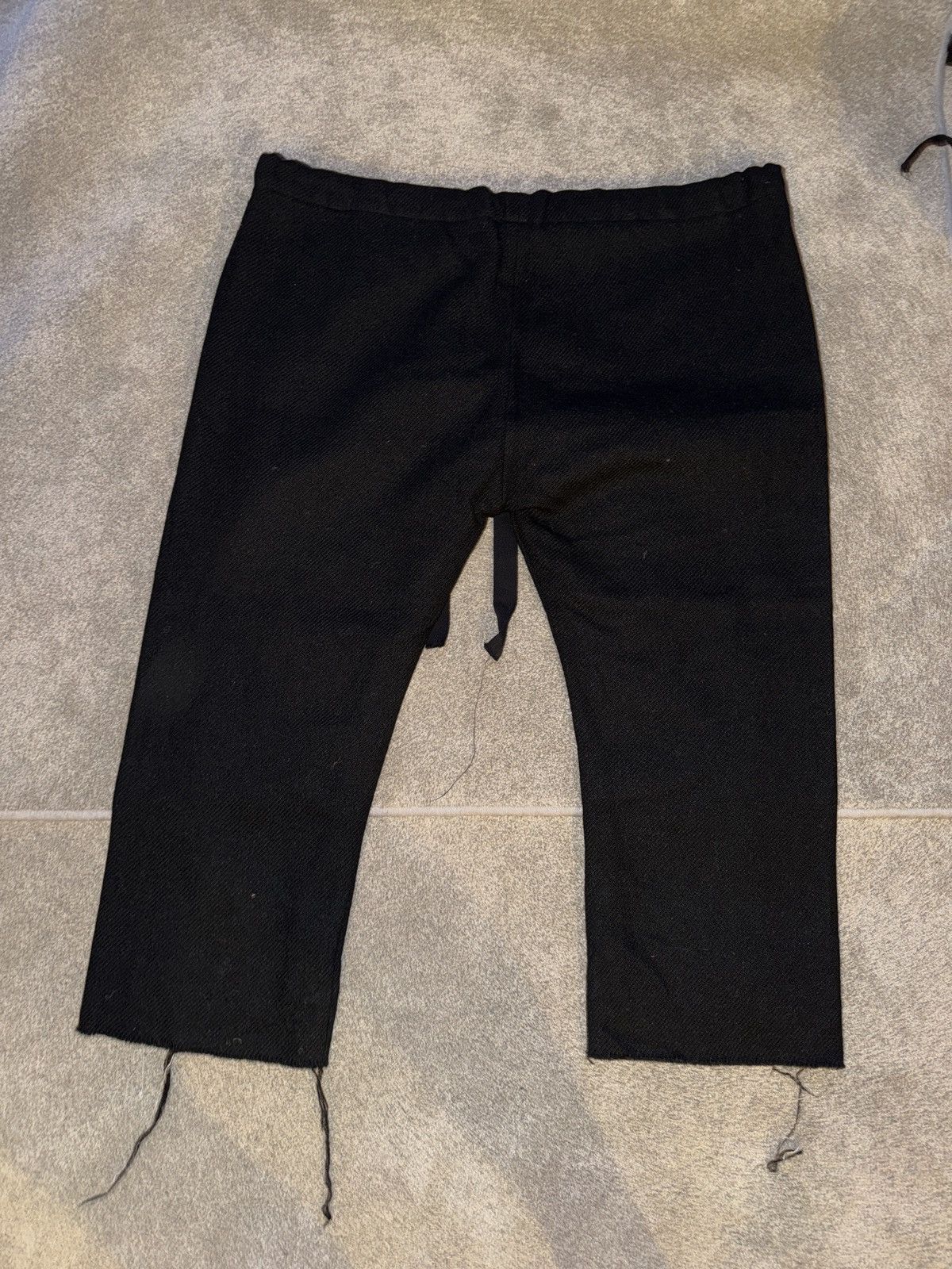 Elena Dawson Wool Rose Applique Drawstring Trousers Size US 34 / EU 50 - 5 Thumbnail
