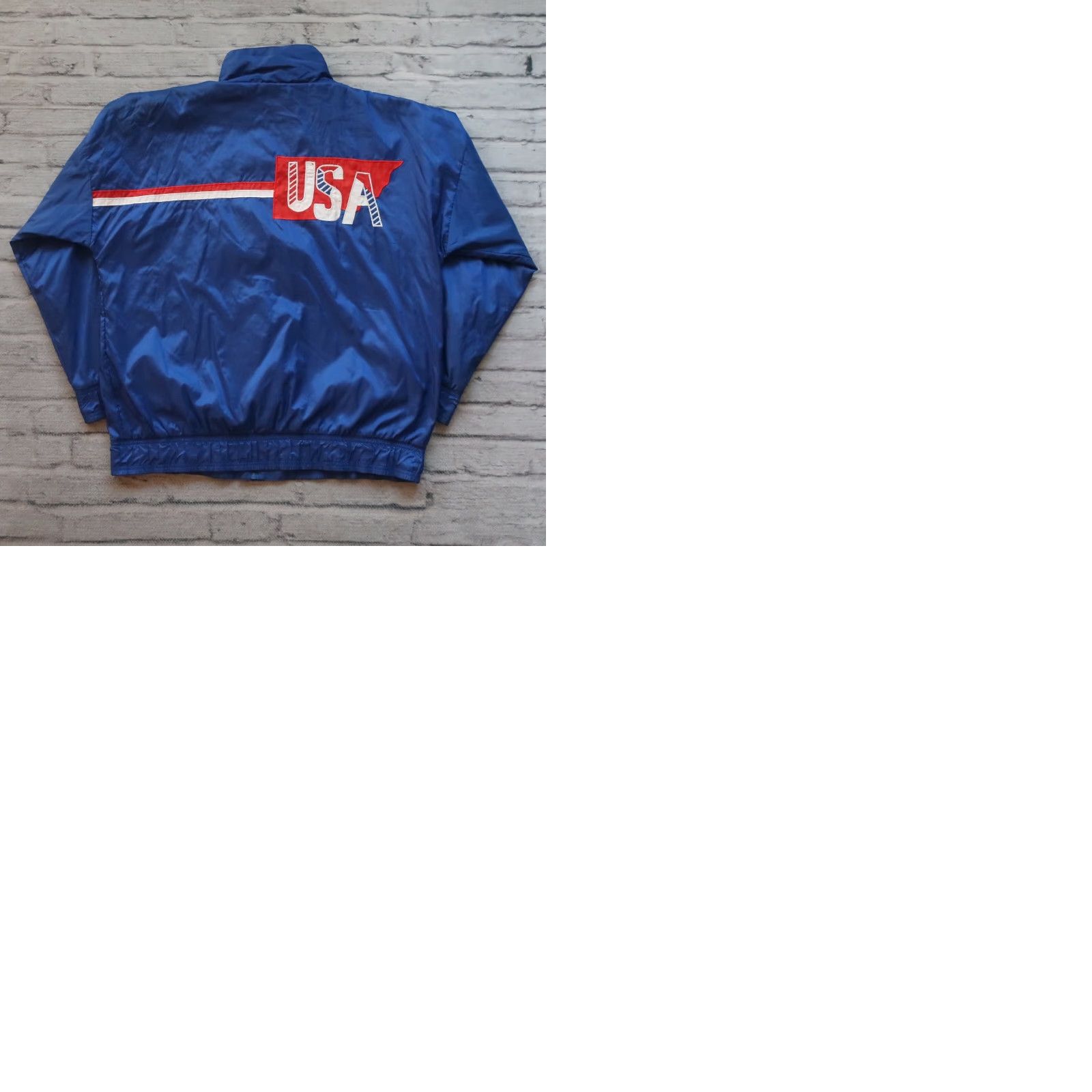 Adidas Vintage Adidas Olympics USA Jacket Large Blue - Men's Knit? Size US L / EU 52-54 / 3 - 9 Thumbnail