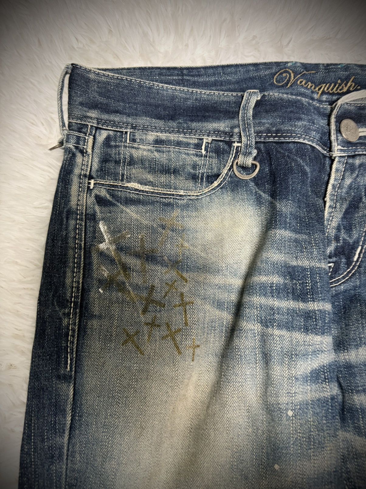 Hysteric Glamour Rare Vanquish poem crazy mudwash vkei jeans Size US 34 / EU 50 - 4 Thumbnail