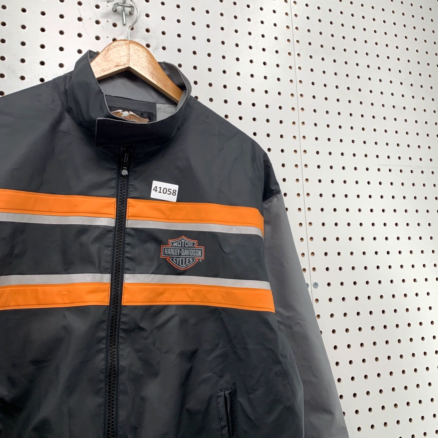Harley Davidson Vintage Harley Davidson Windbreaker Rain Jacket Men XS Black Orange PVC Softshell 90s Motorcycle Outerwear Size US XS / EU 42 / 0 - 7 Thumbnail