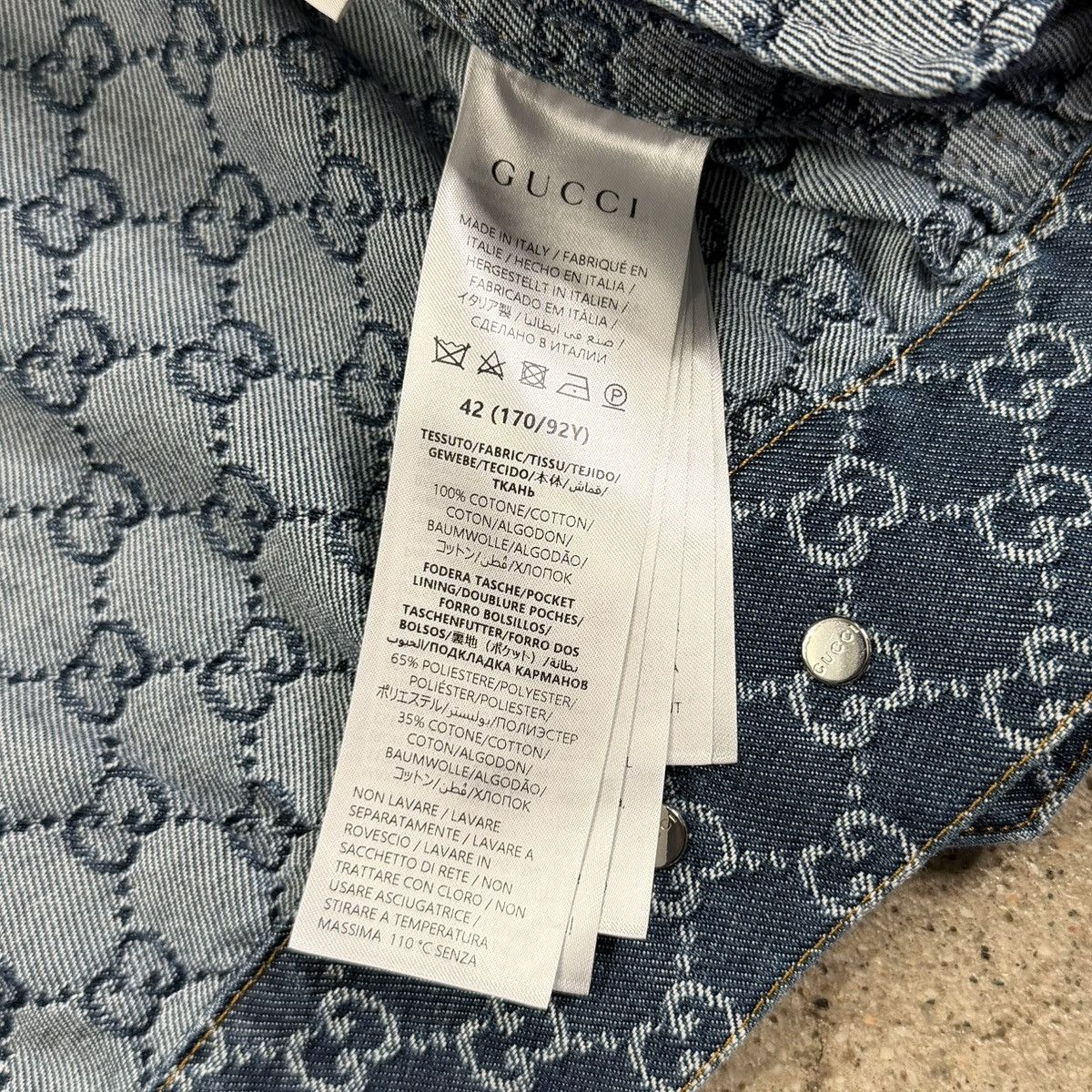 Gucci Gucci Denim Monogram Jacket Size US S / EU 44-46 / 1 - 12 Thumbnail