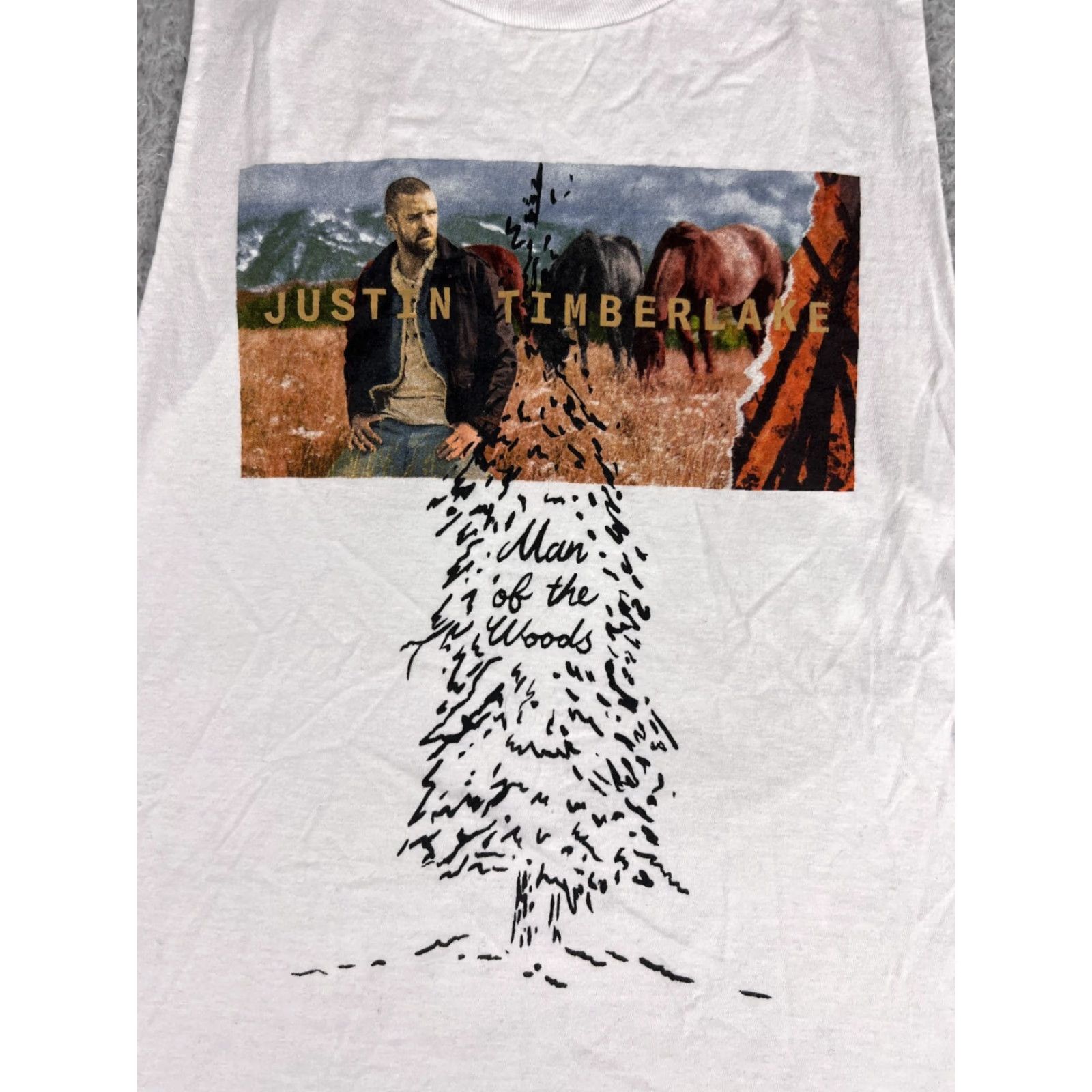 Vintage Justin Timberlake VINTAGE Concert Tank Top Girls Juniors White 100% Cotton Summer Music Clothing Size M / US 6-8 / IT 42-44 - 5 Thumbnail