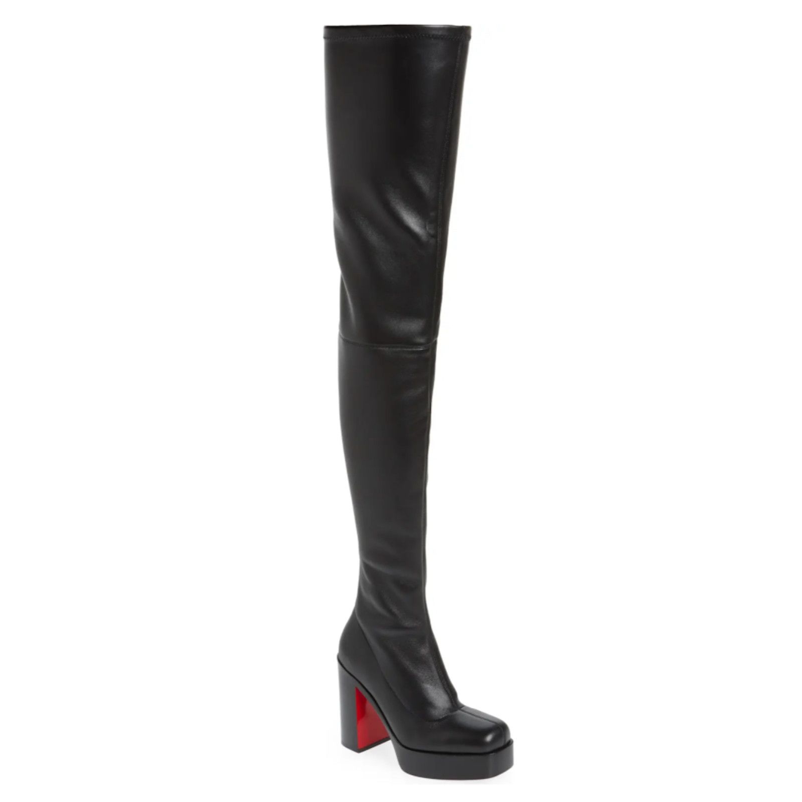 Christian Louboutin Christian Louboutin Stage Boot Alta 110 Black Leather Thigh Size US 6 / IT 36 - 1 Thumbnail